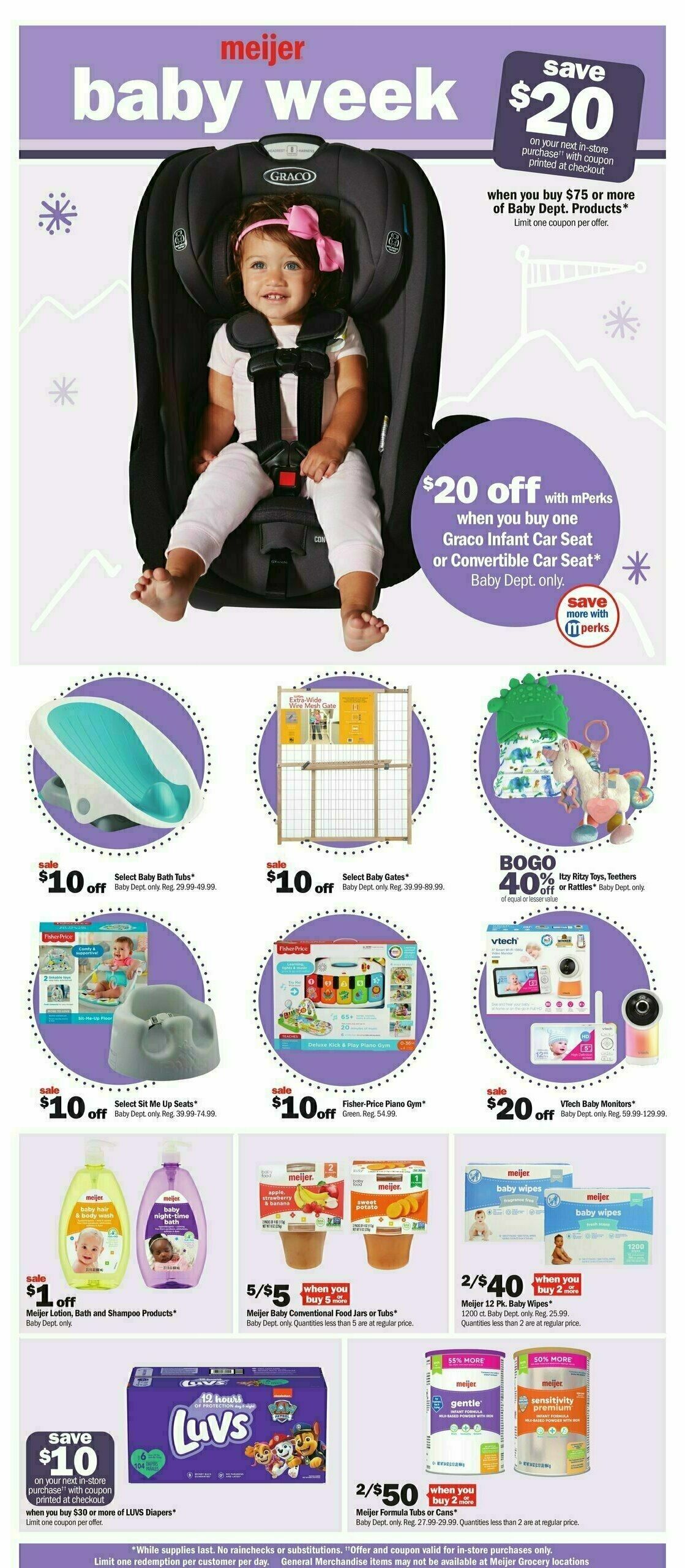 Meijer Baby Ad Weekly Ad from August 27