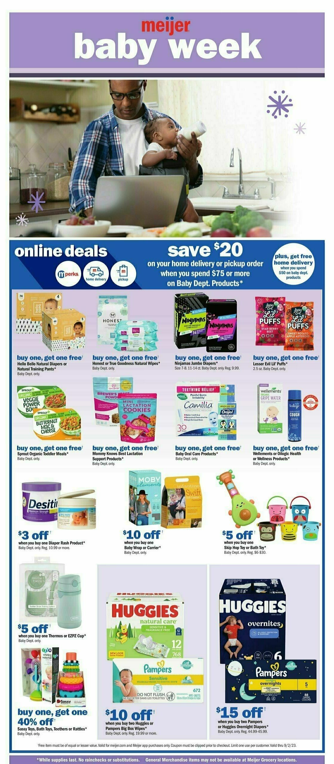 Meijer Baby Ad Weekly Ad from August 27
