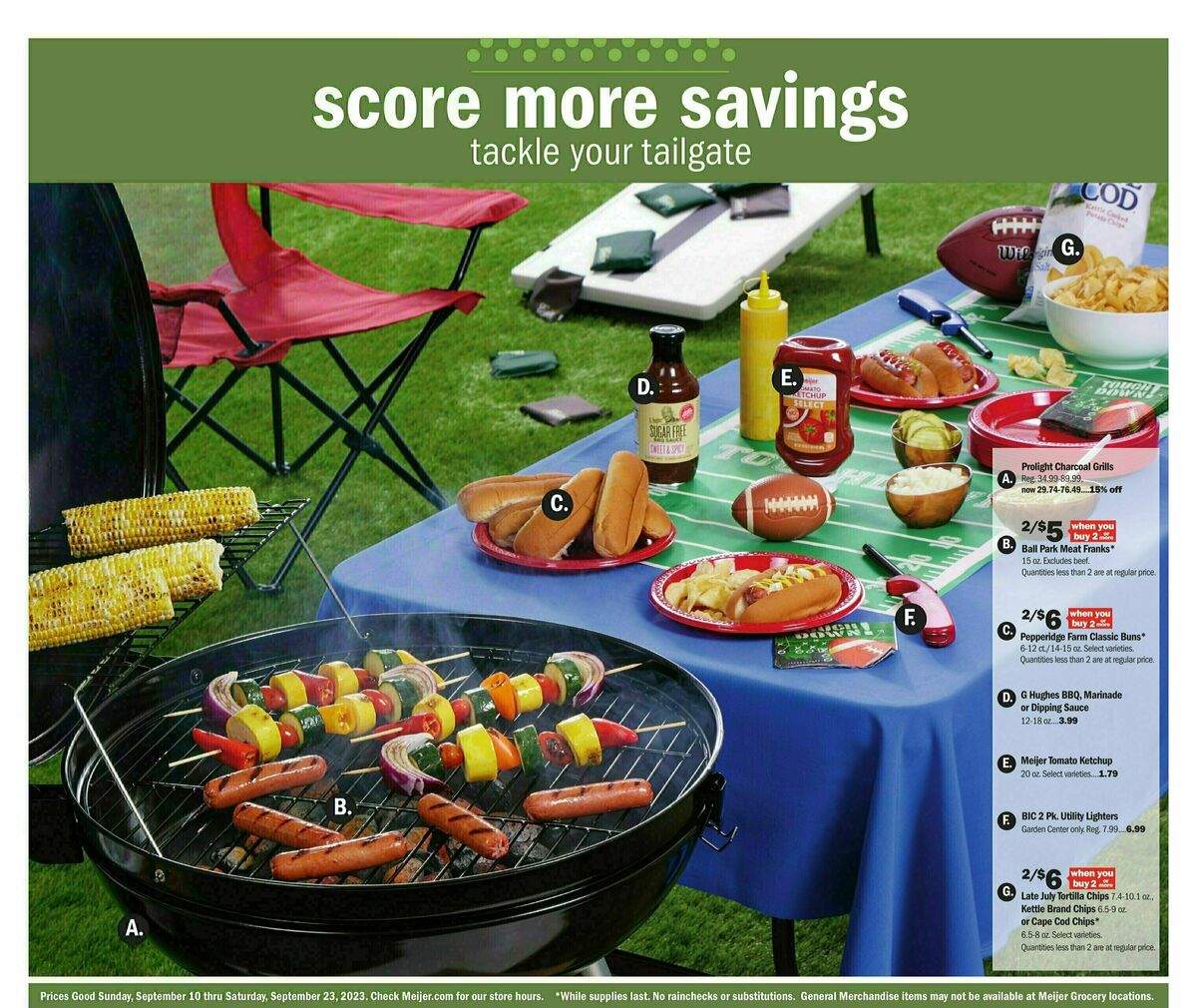 Meijer Tailgate Ad Weekly Ad from September 10