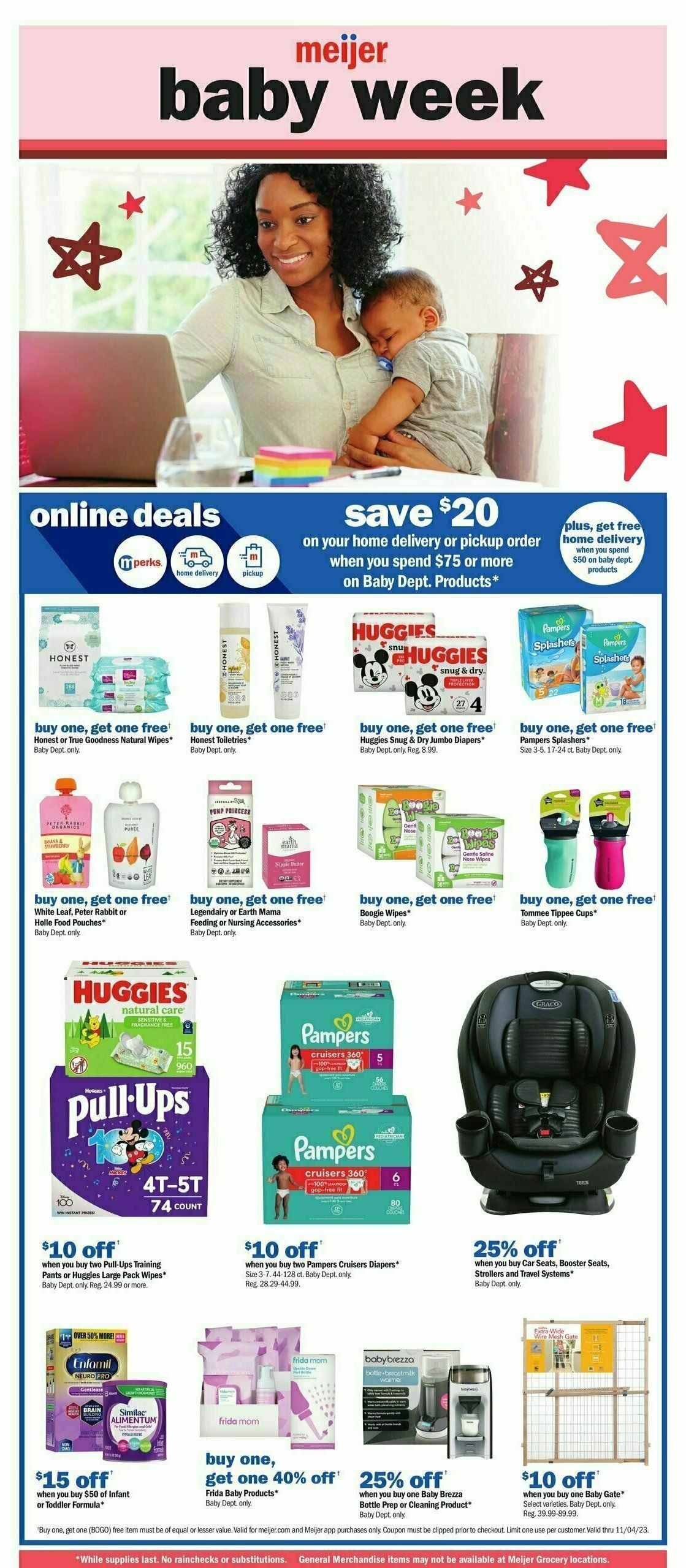 Meijer Baby Weekly Ad from October 29