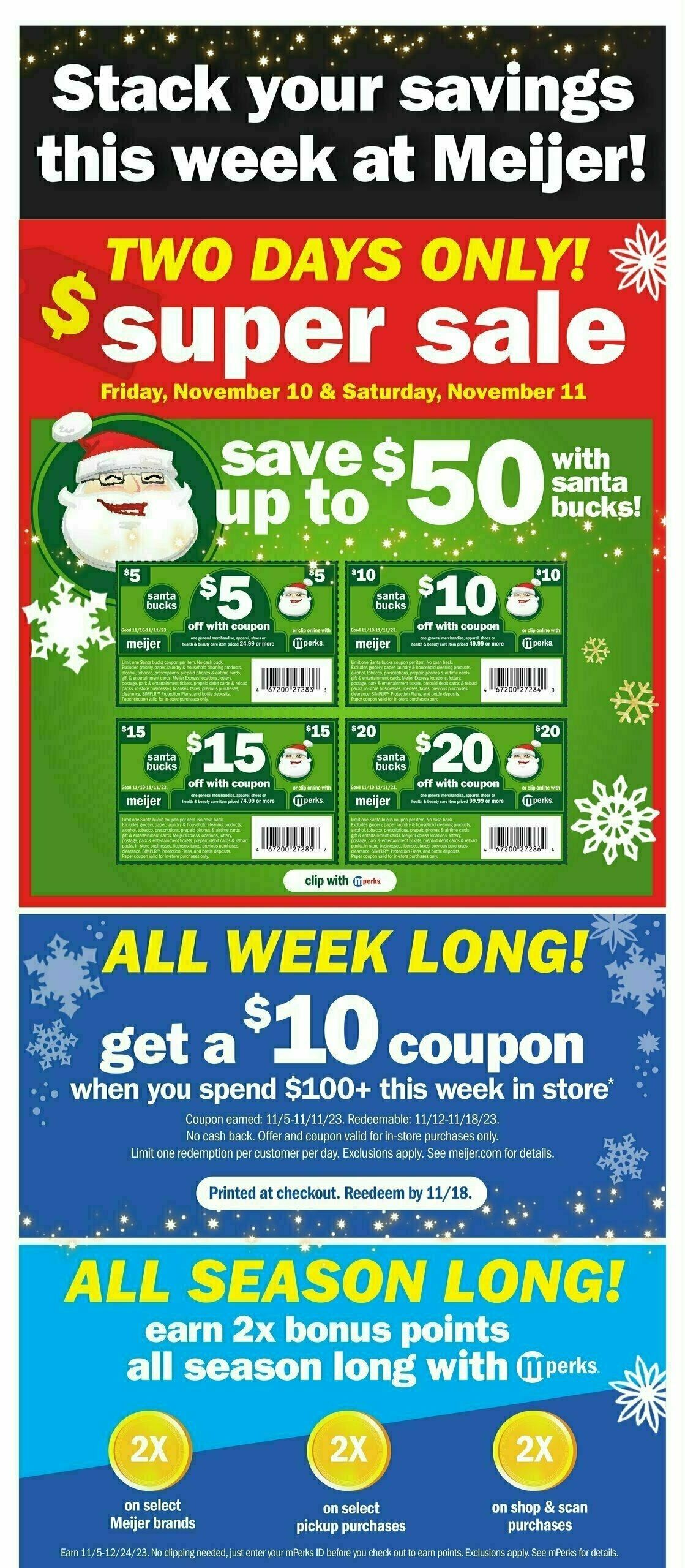 Meijer Super Sale Ad Weekly Ad from November 10