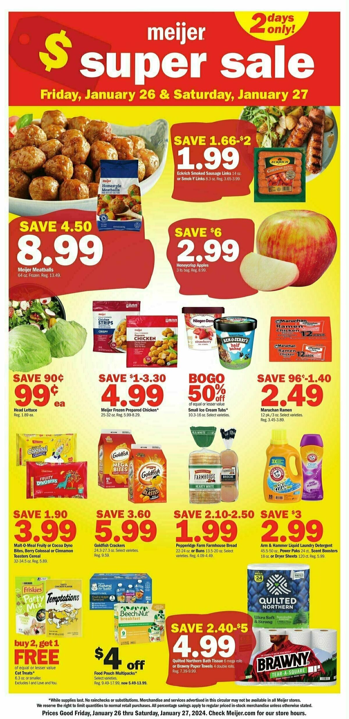 Meijer Super Sale Ad Weekly Ad from January 26