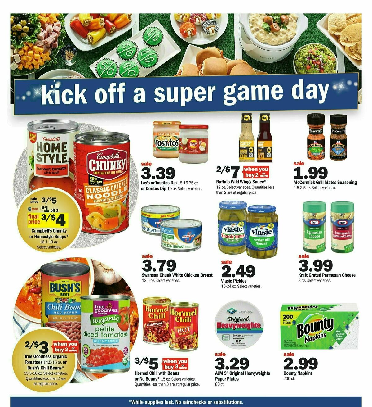 Meijer Super Bowl Weekly Ad from January 28
