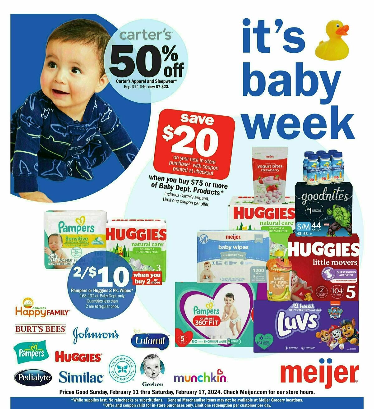Meijer Baby Ad Weekly Ad from February 11