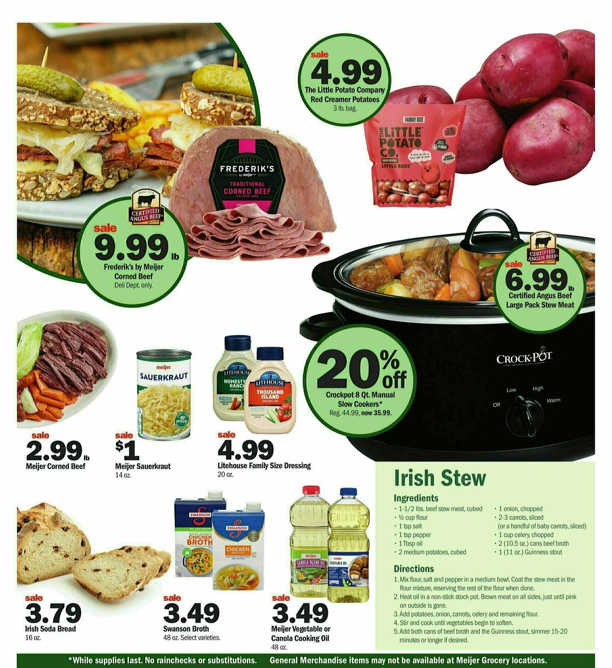 Meijer St. Patrick's Day Weekly Ad from March 10