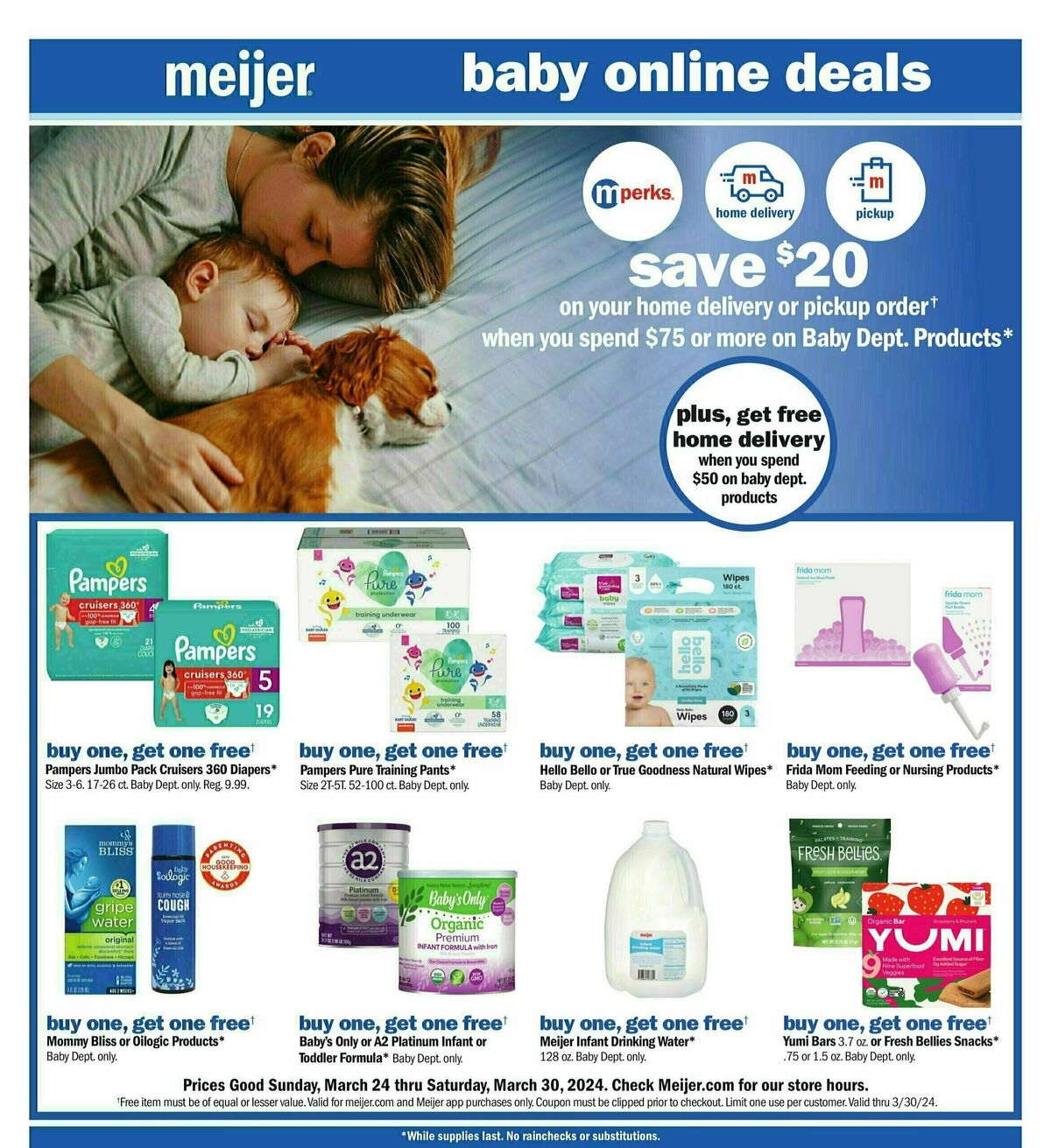 Meijer Baby Ad Weekly Ad from March 24
