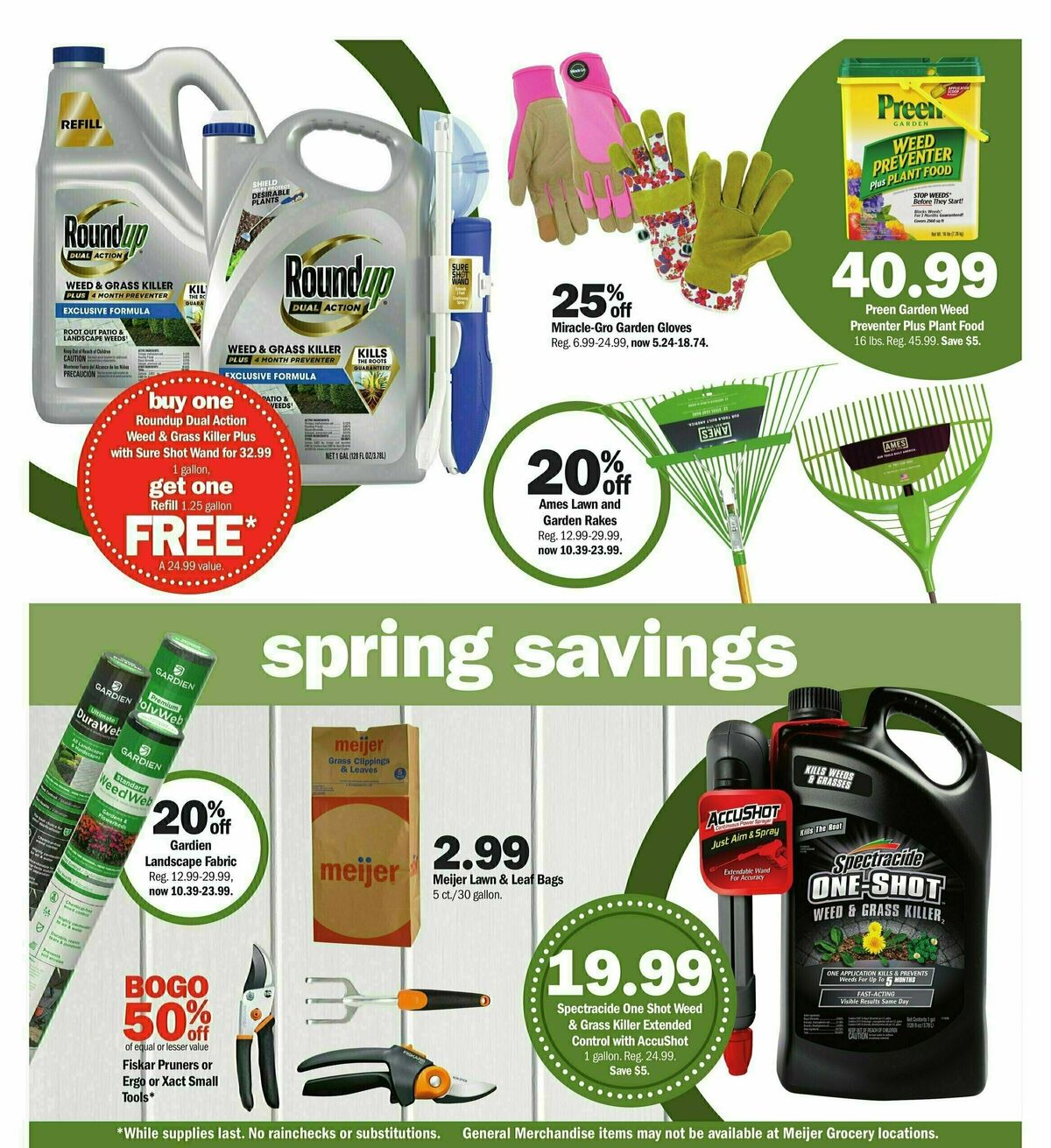 Meijer Save Green Sale Weekly Ad from March 31