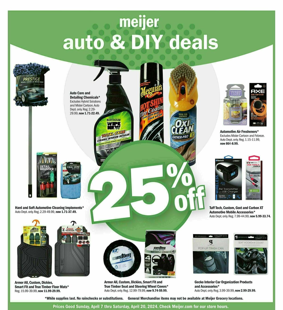 Meijer Automotive Weekly Ad from April 7