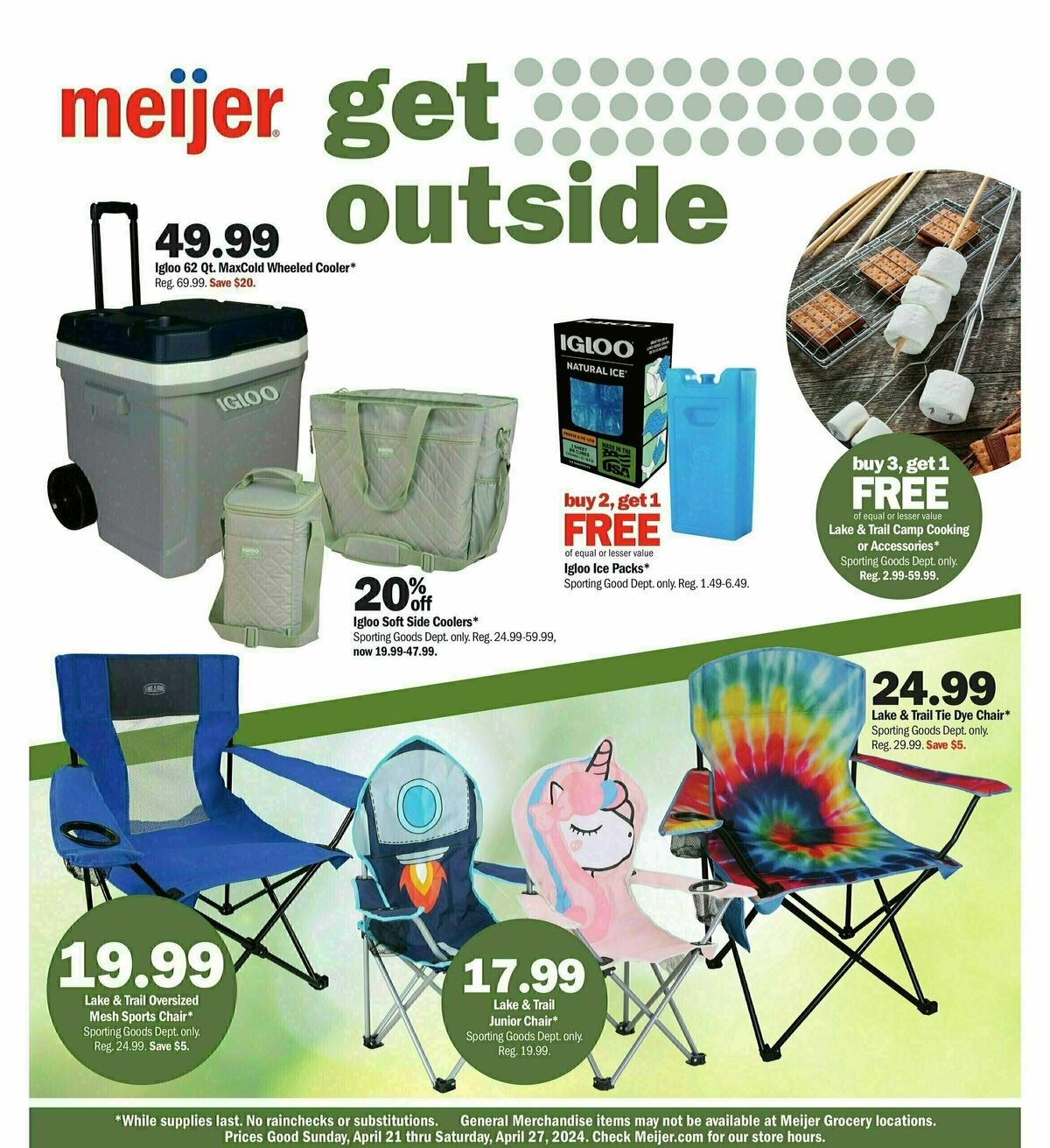 Meijer Get Outside Weekly Ad from April 21