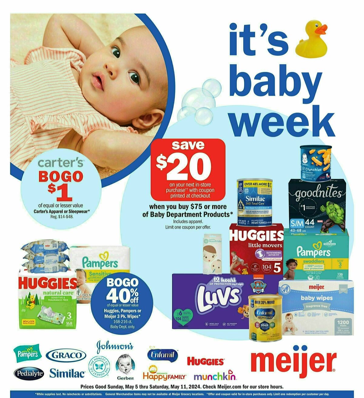 Meijer Baby Ad Weekly Ad from May 5