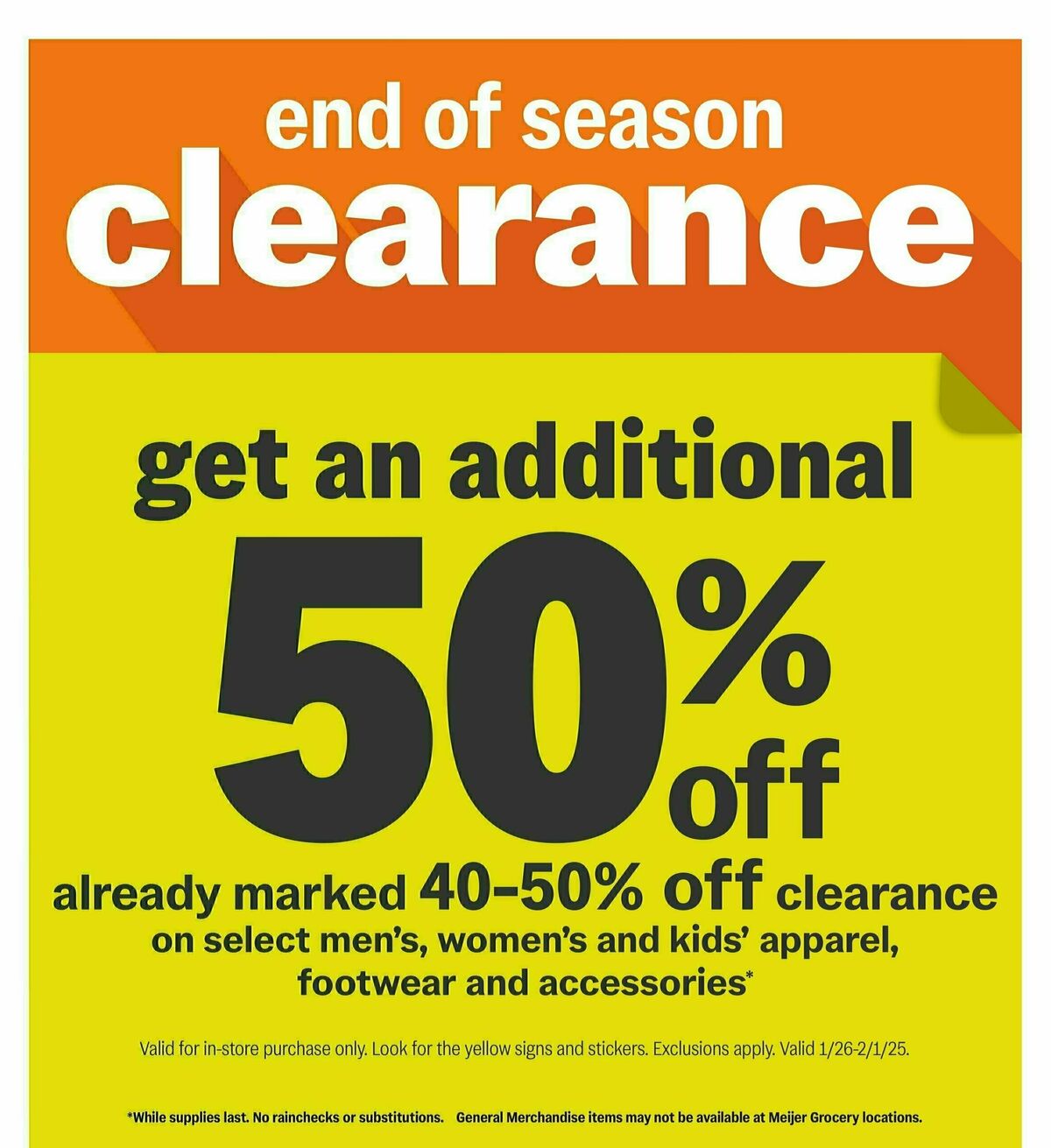 Meijer Super Bowl Ad Weekly Ad from January 26