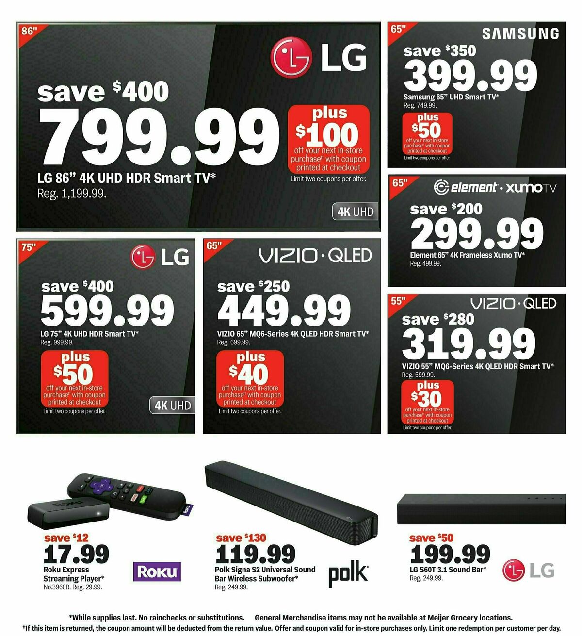 Meijer Super Bowl Ad Weekly Ad from February 2