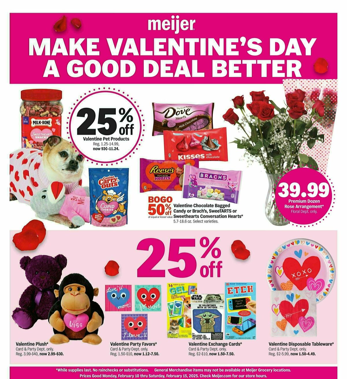 Meijer Valentine's Day Weekly Ad from February 10