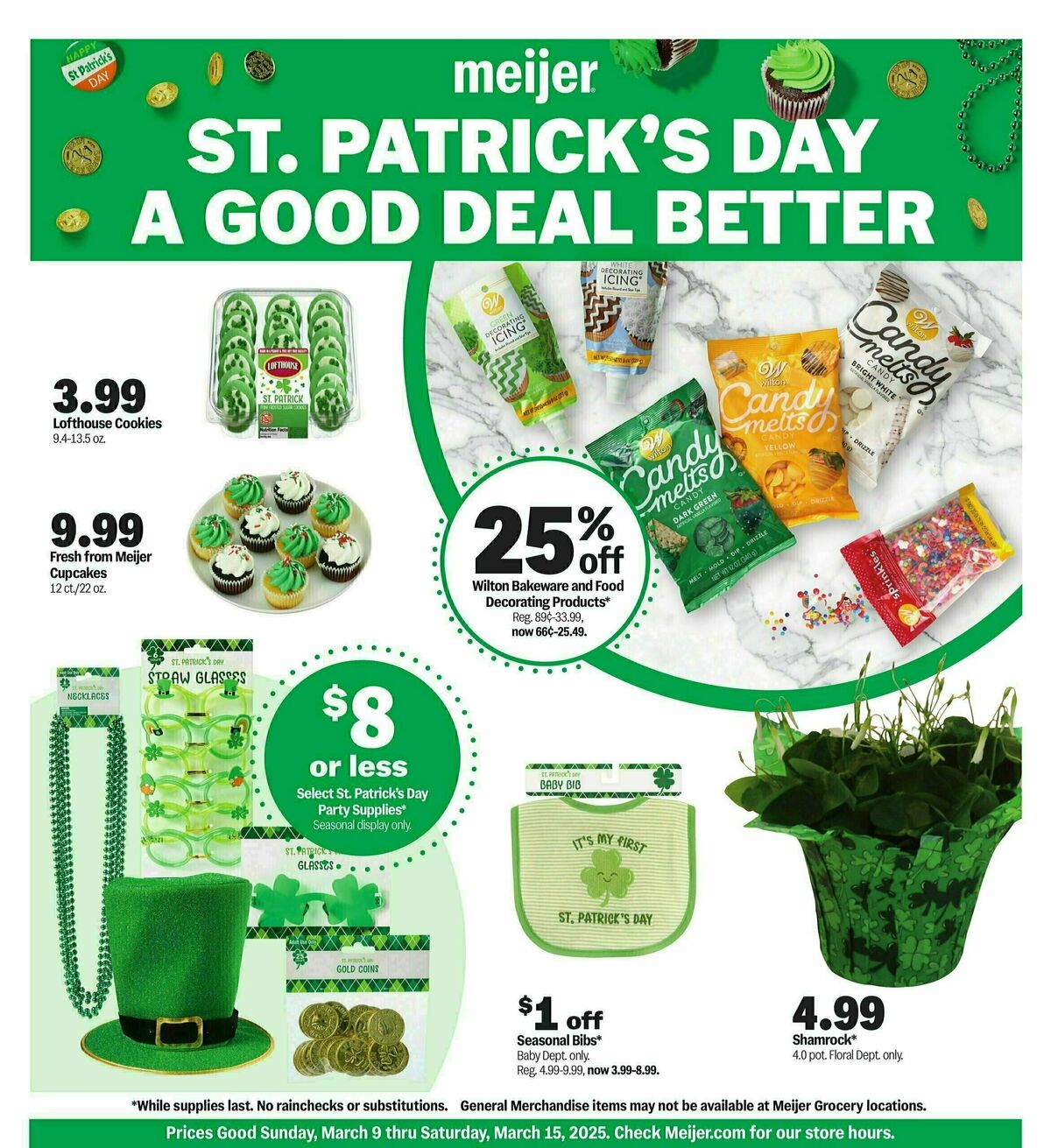 Meijer St. Patrick's Day Weekly Ad from March 9