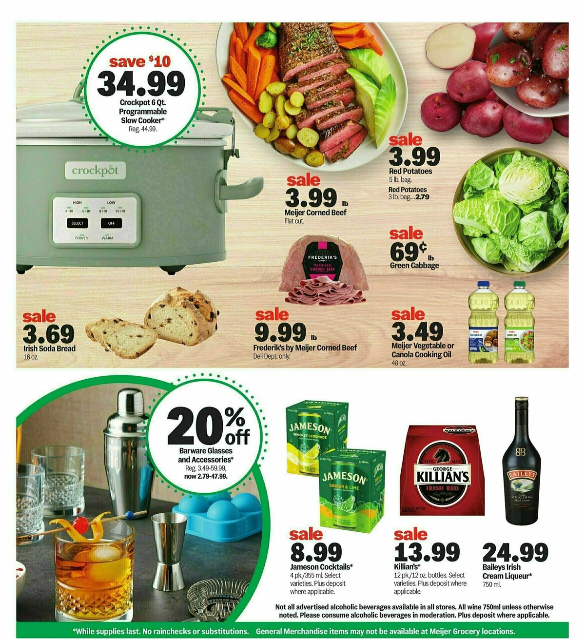 Meijer St. Patrick's Day Weekly Ad from March 9