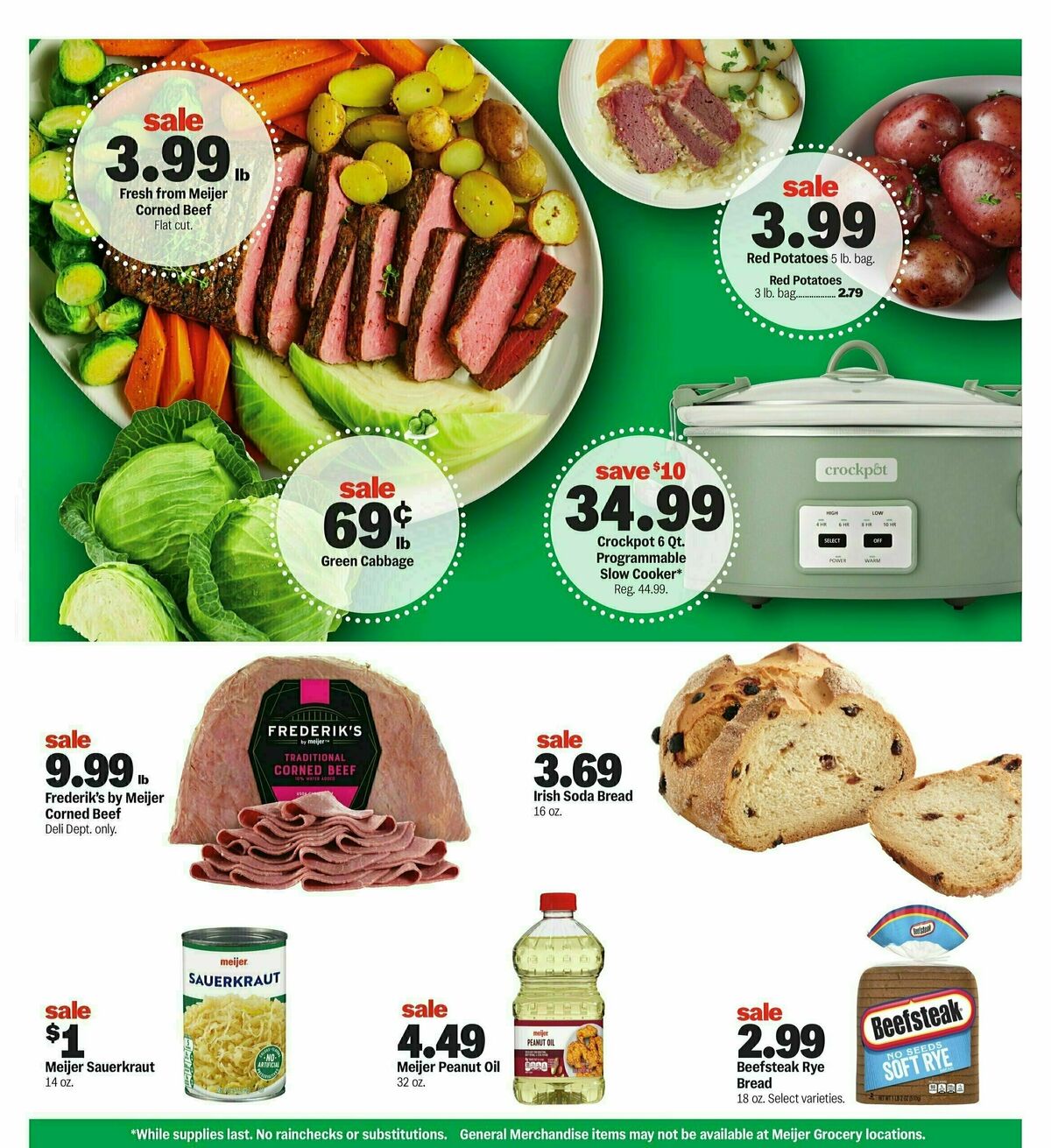 Meijer St Patrick's Day Weekly Ad from March 16