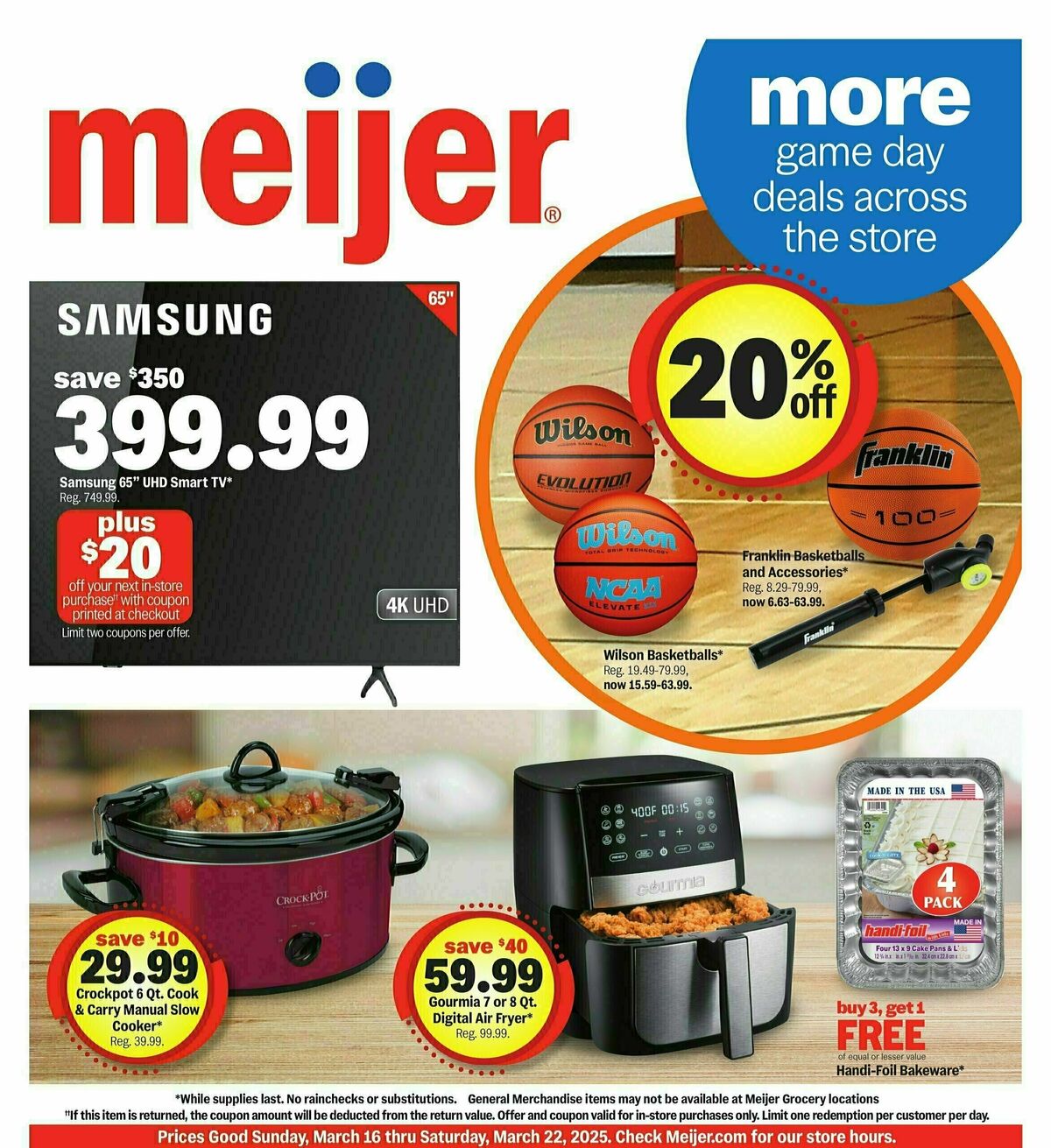 Meijer More game day deals across the store Weekly Ad from March 16