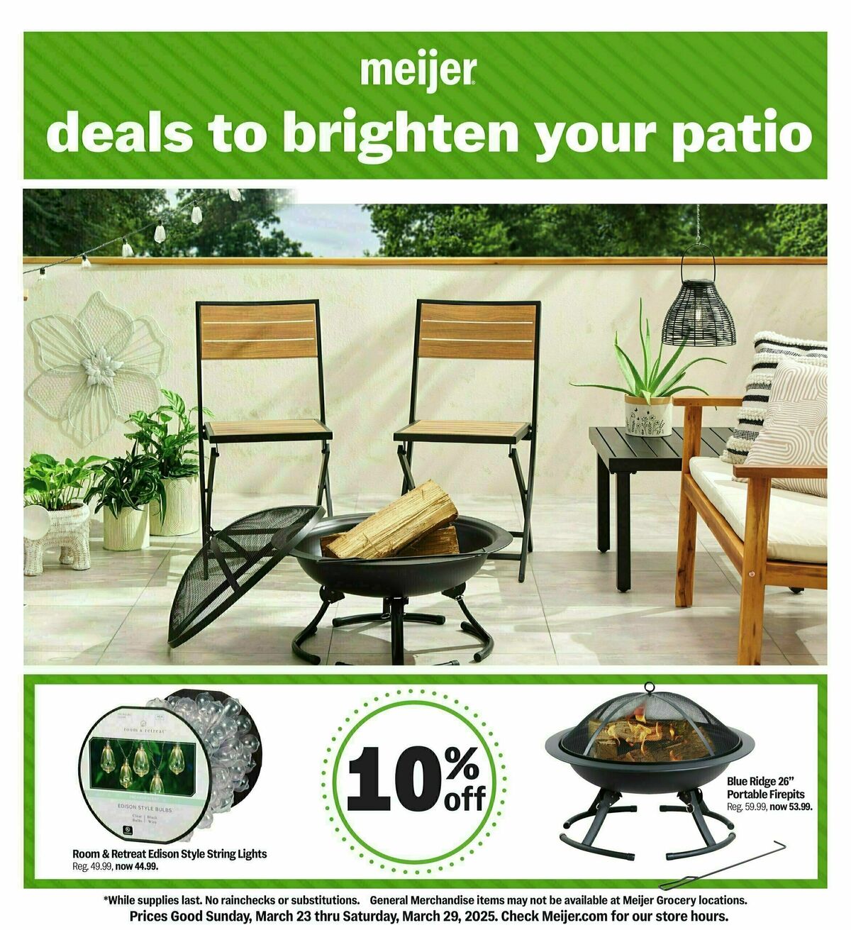 Meijer Deals to brighten your patio Weekly Ad from March 23