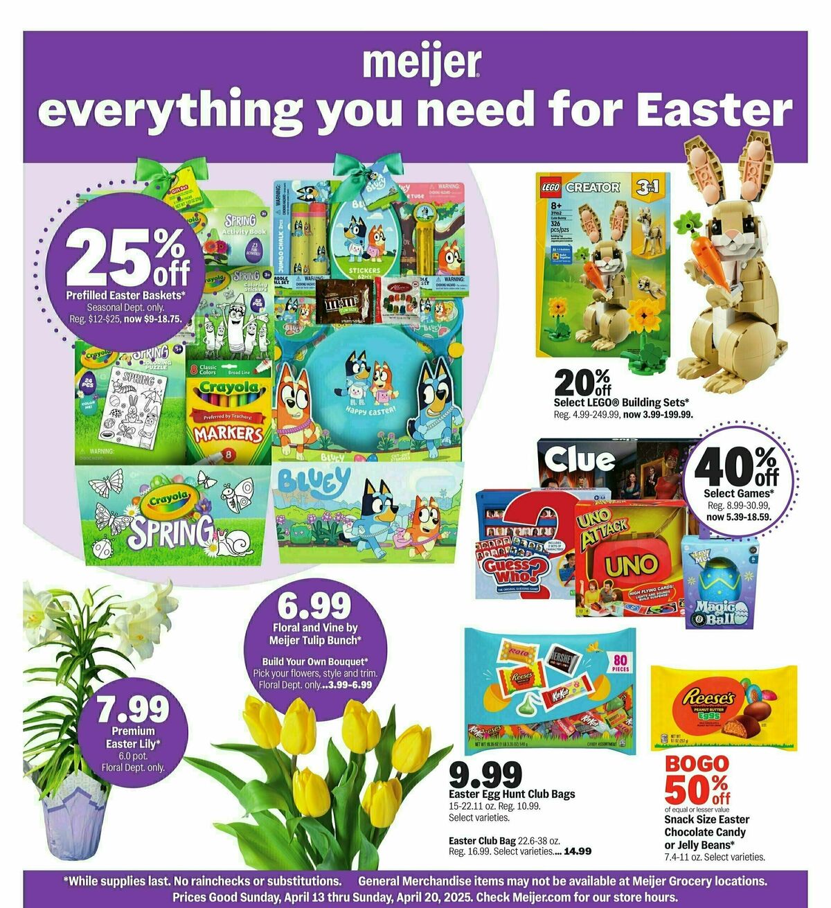 Meijer Everything you need for Easter Weekly Ad from April 13