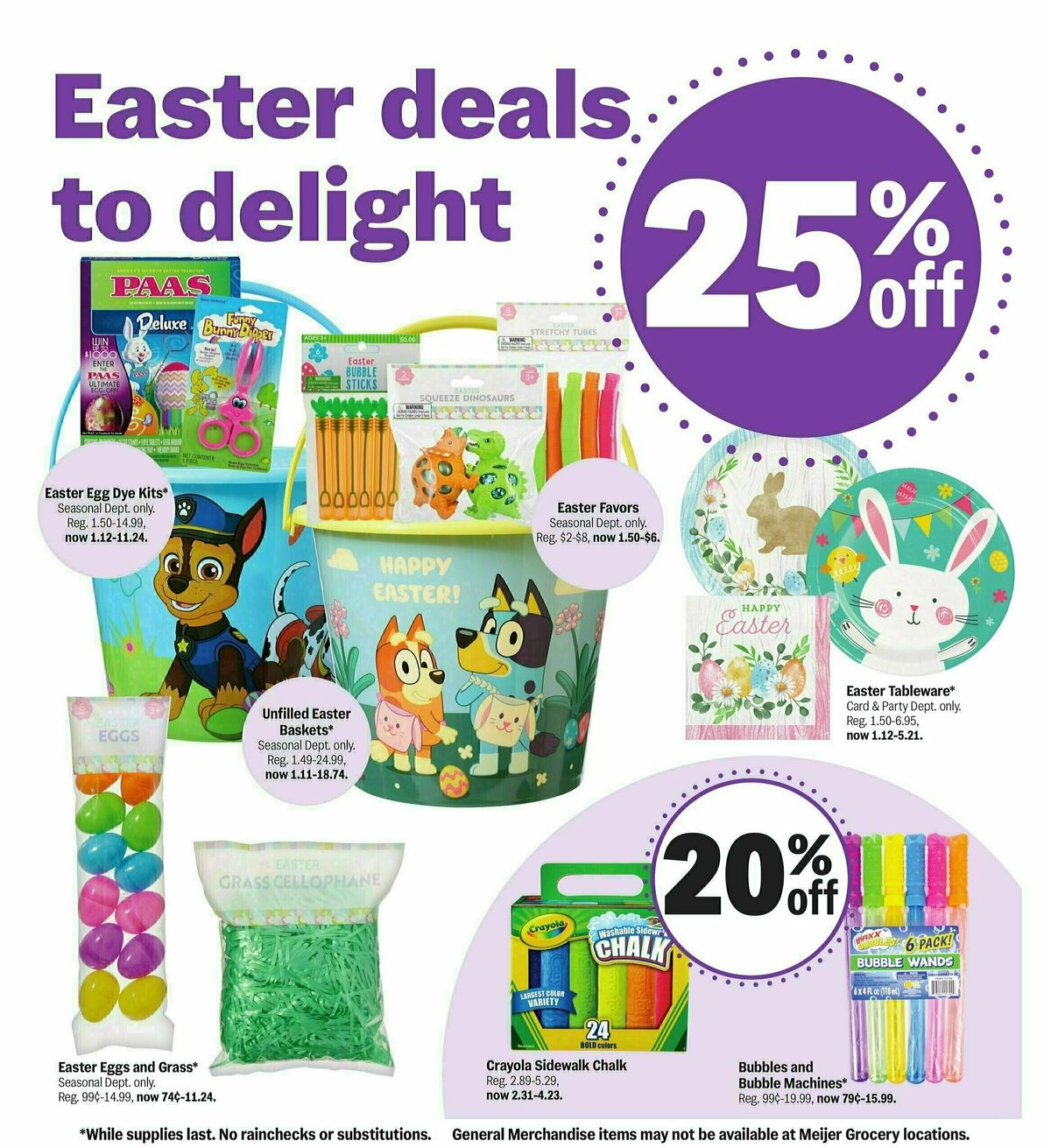 Meijer Everything you need for Easter Weekly Ad from April 13