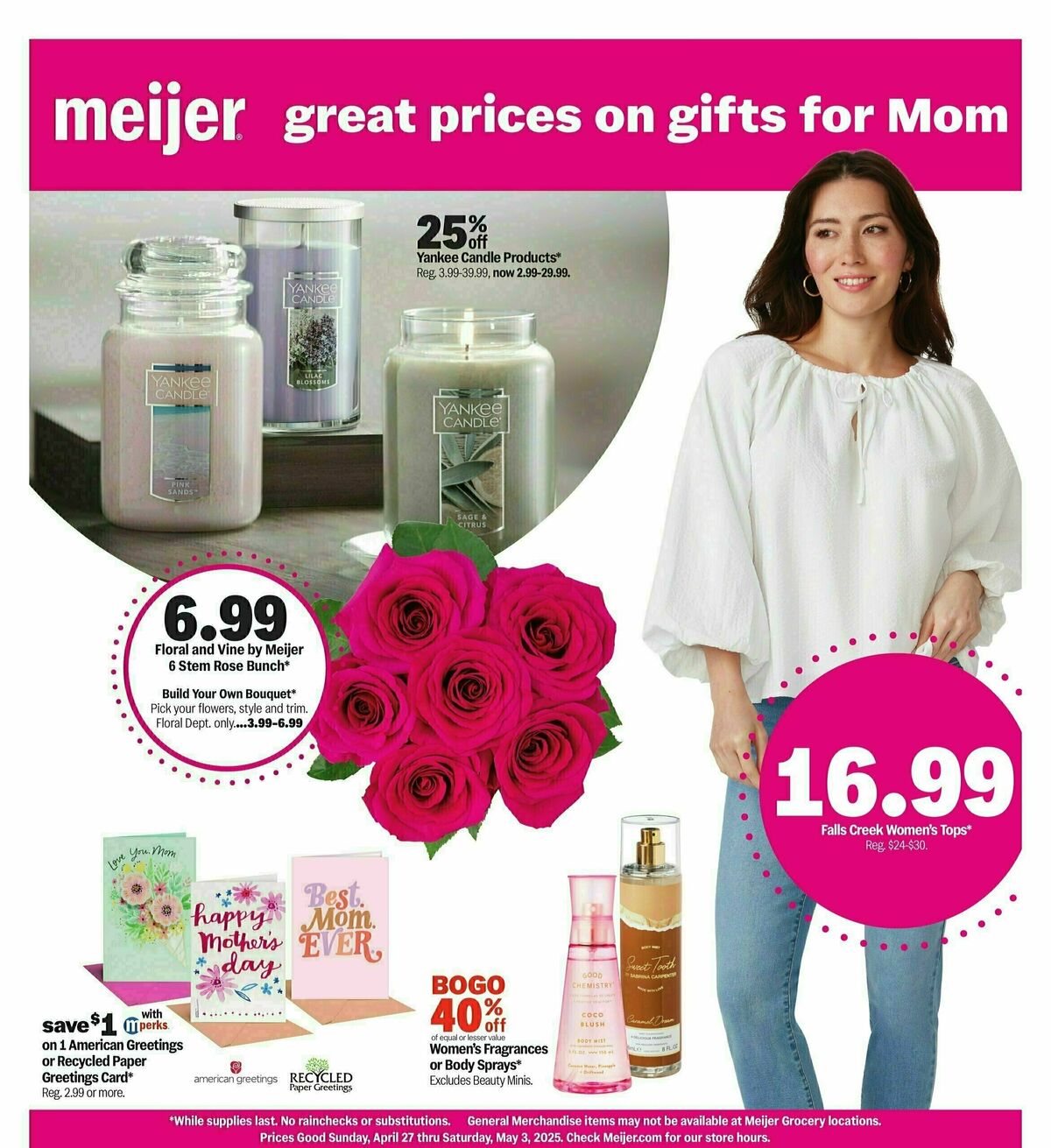 Meijer Great prices on gifts for Mom Weekly Ad from April 27