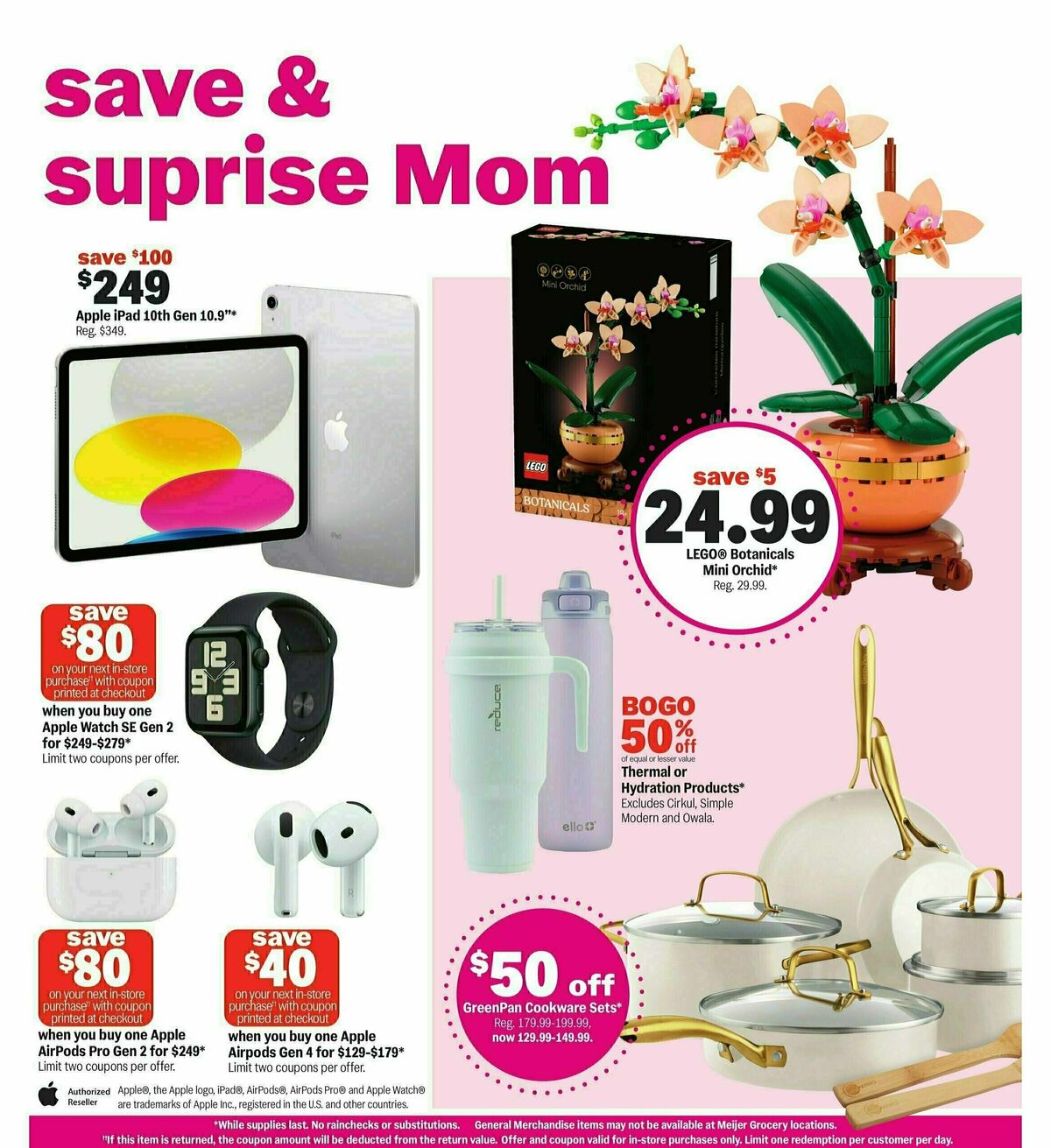 Meijer Great prices on gifts for Mom Weekly Ad from April 27