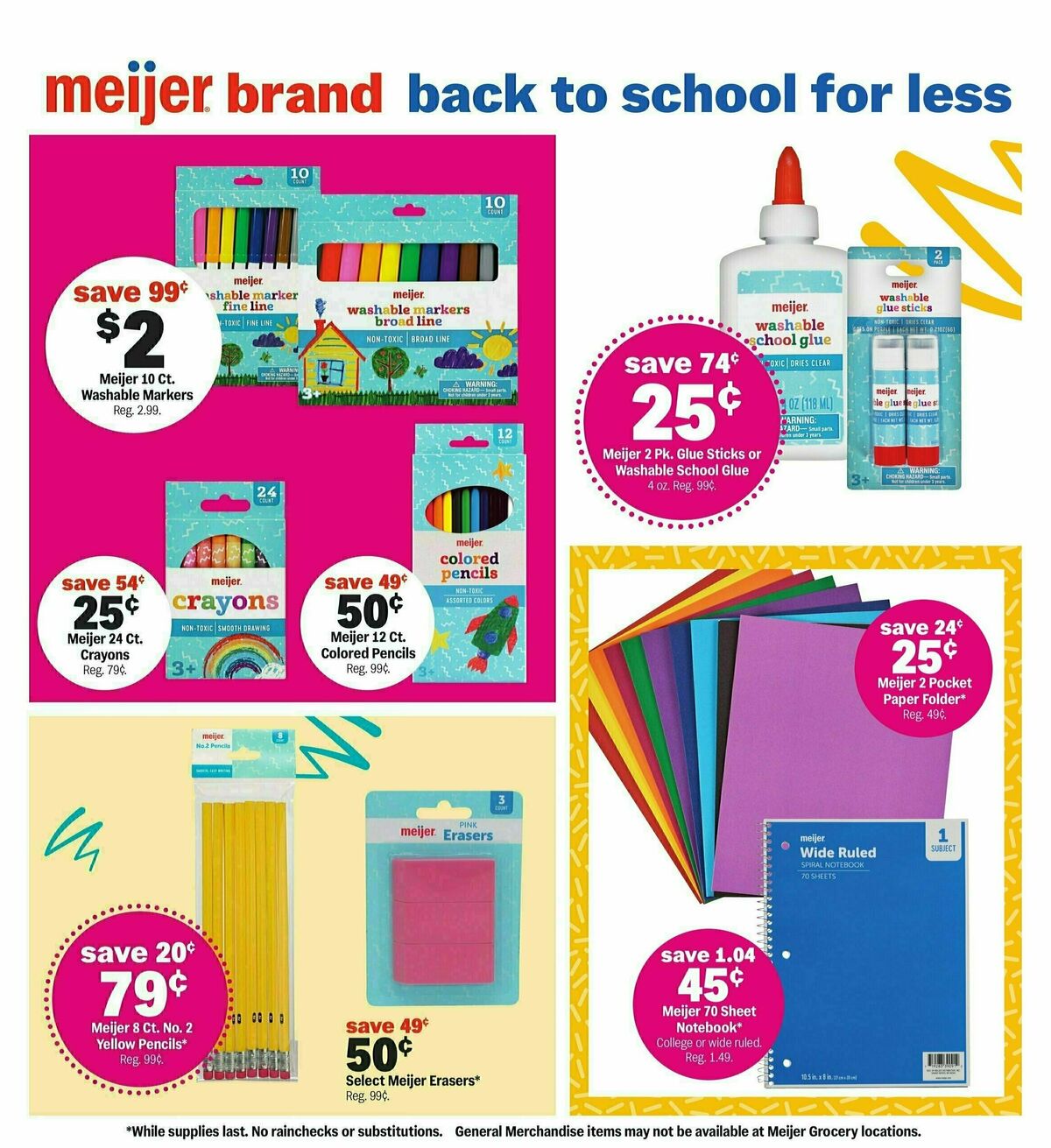 Meijer Back to school must-haves Weekly Ad from July 6