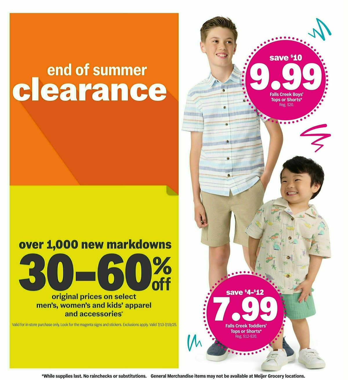 Meijer Back-to-school for less Weekly Ad from July 13