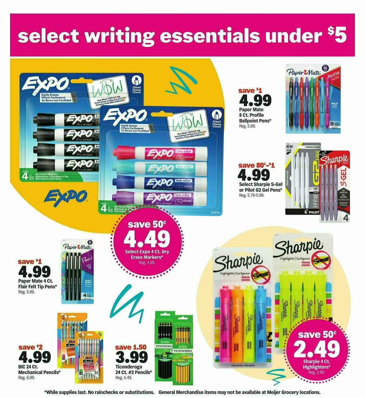 Meijer Back-to-school for less Weekly Ad from July 13