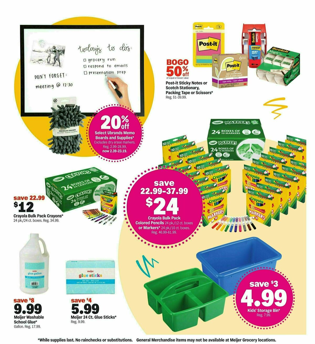 Meijer Back-to-school for less Weekly Ad from July 13
