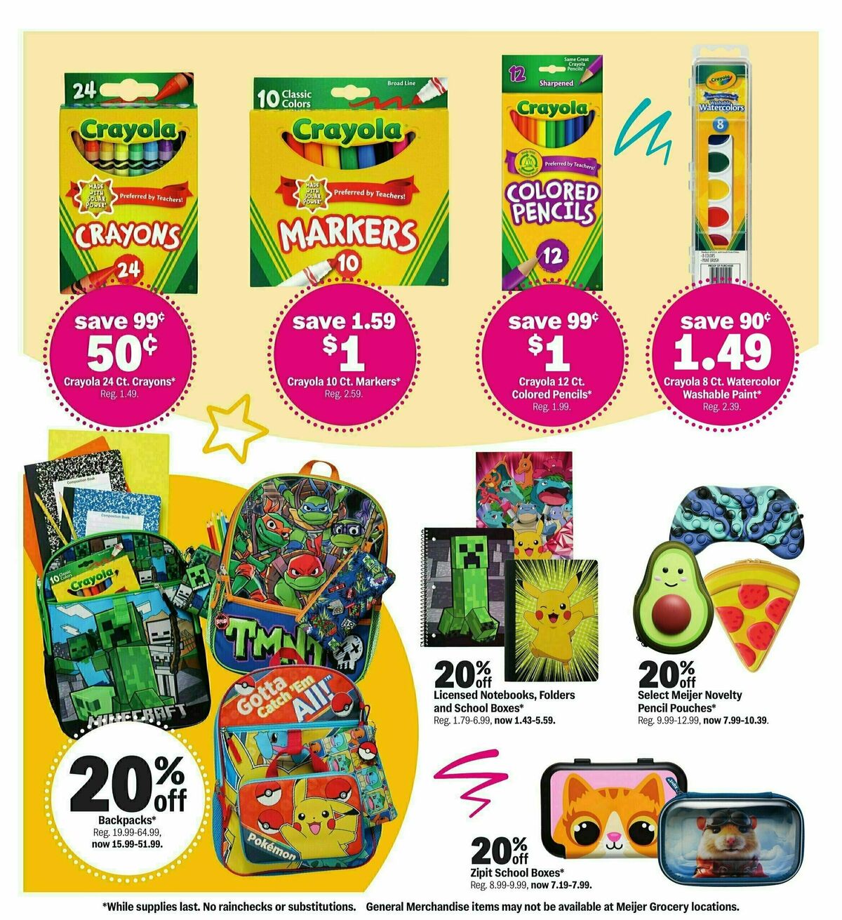 Meijer Dorm room deals Weekly Ad from July 27