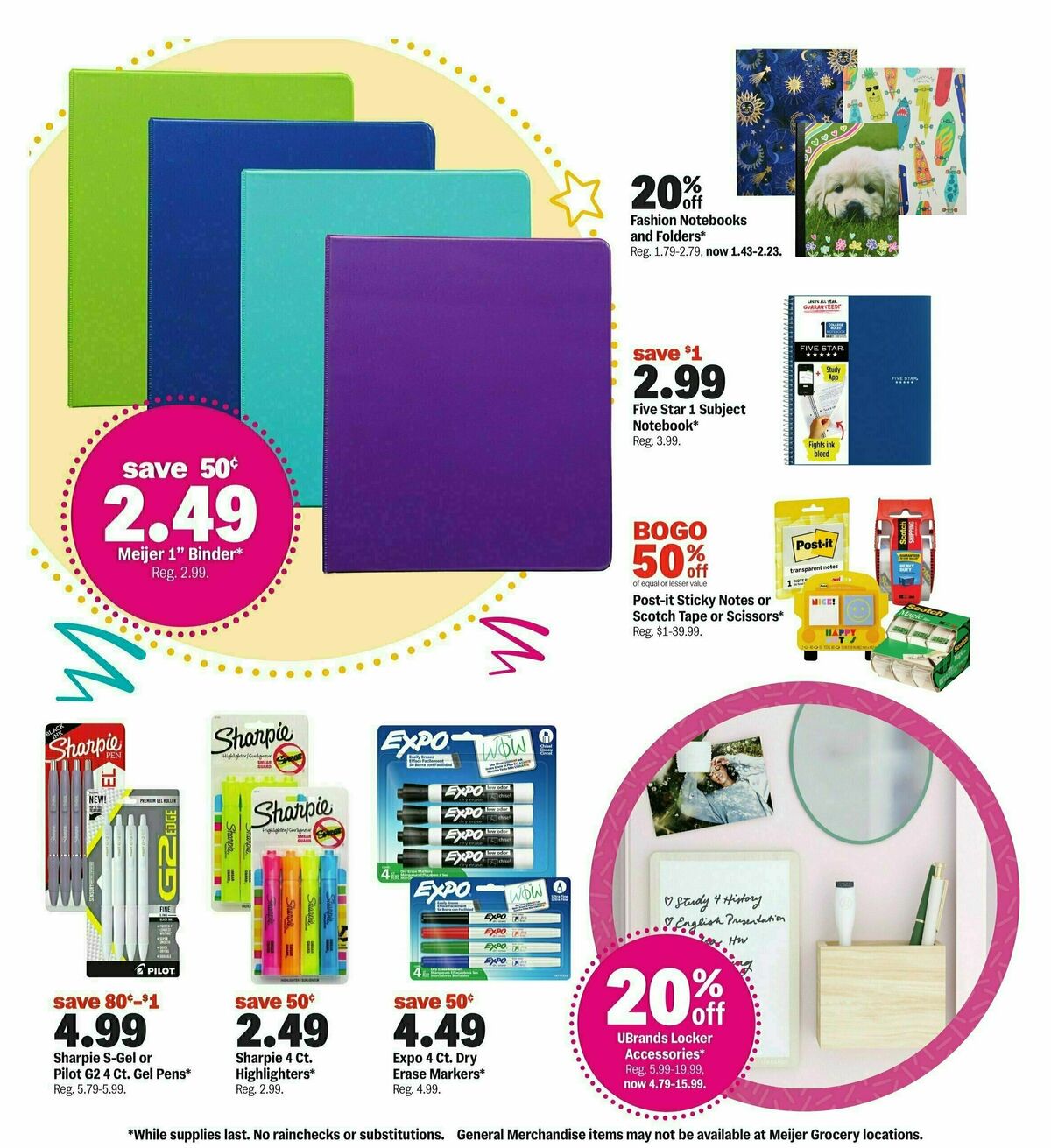 Meijer Dorm room deals Weekly Ad from July 27