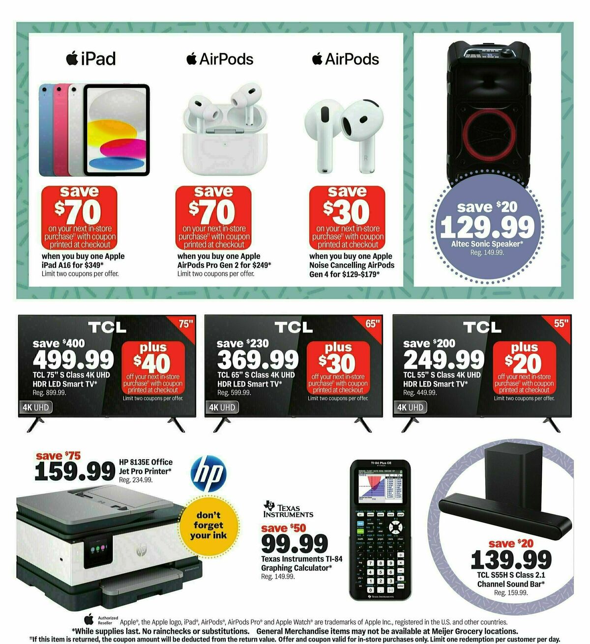 Meijer Dorm room deals Weekly Ad from July 27