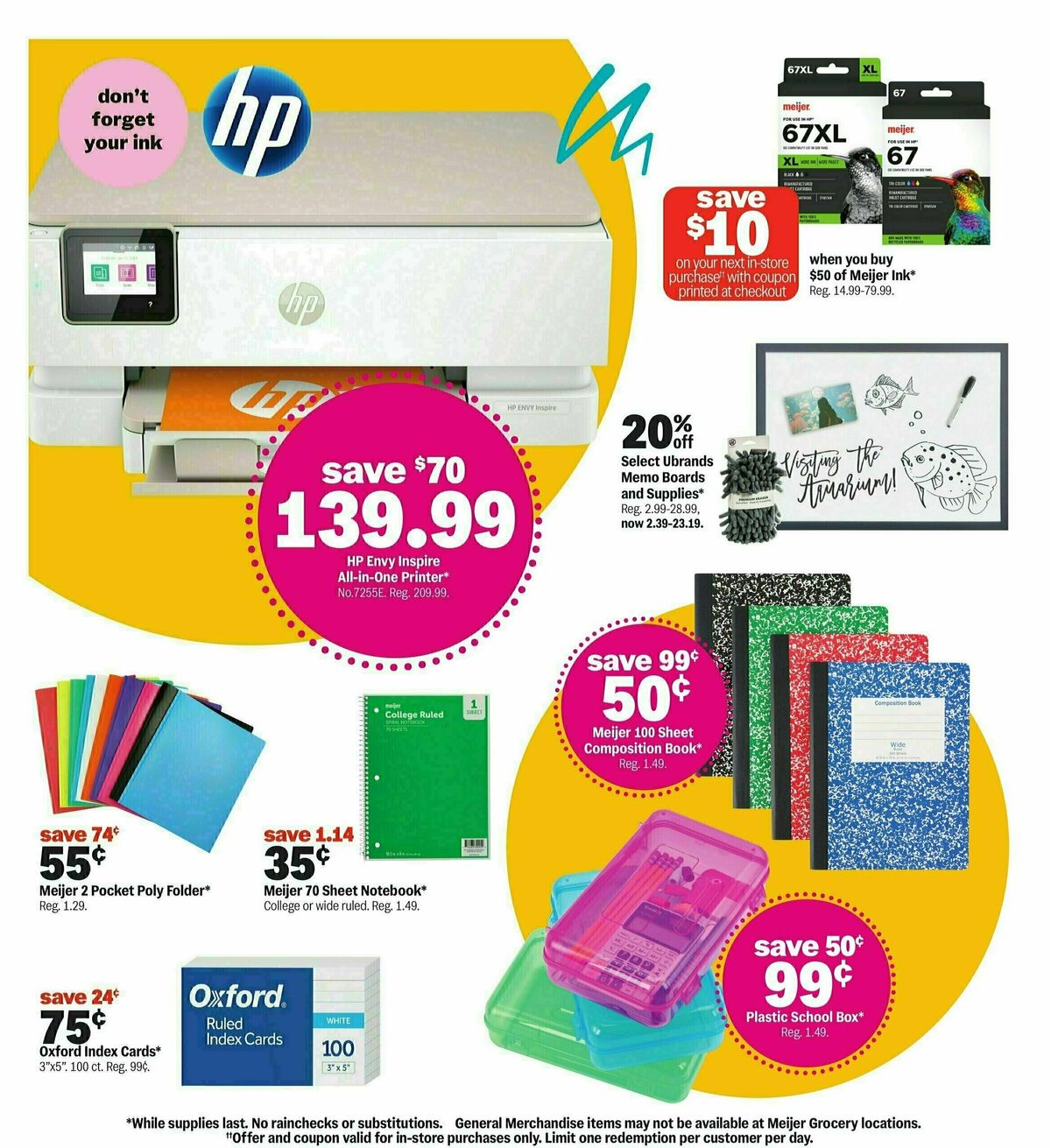 Meijer Back to class for less Weekly Ad from August 10