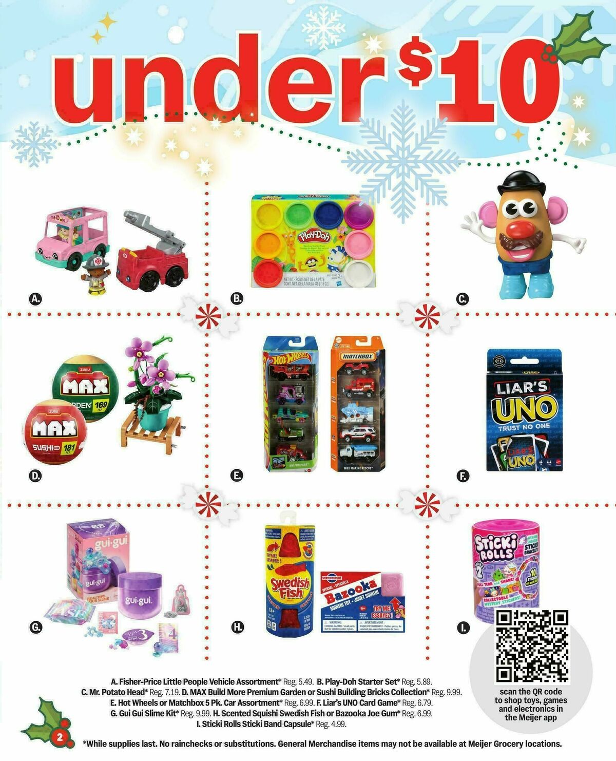 Meijer Holiday gift guide Weekly Ad from October 8