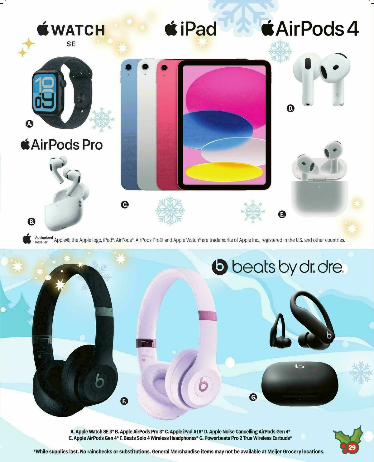 Meijer Holiday gift guide Weekly Ad from October 8