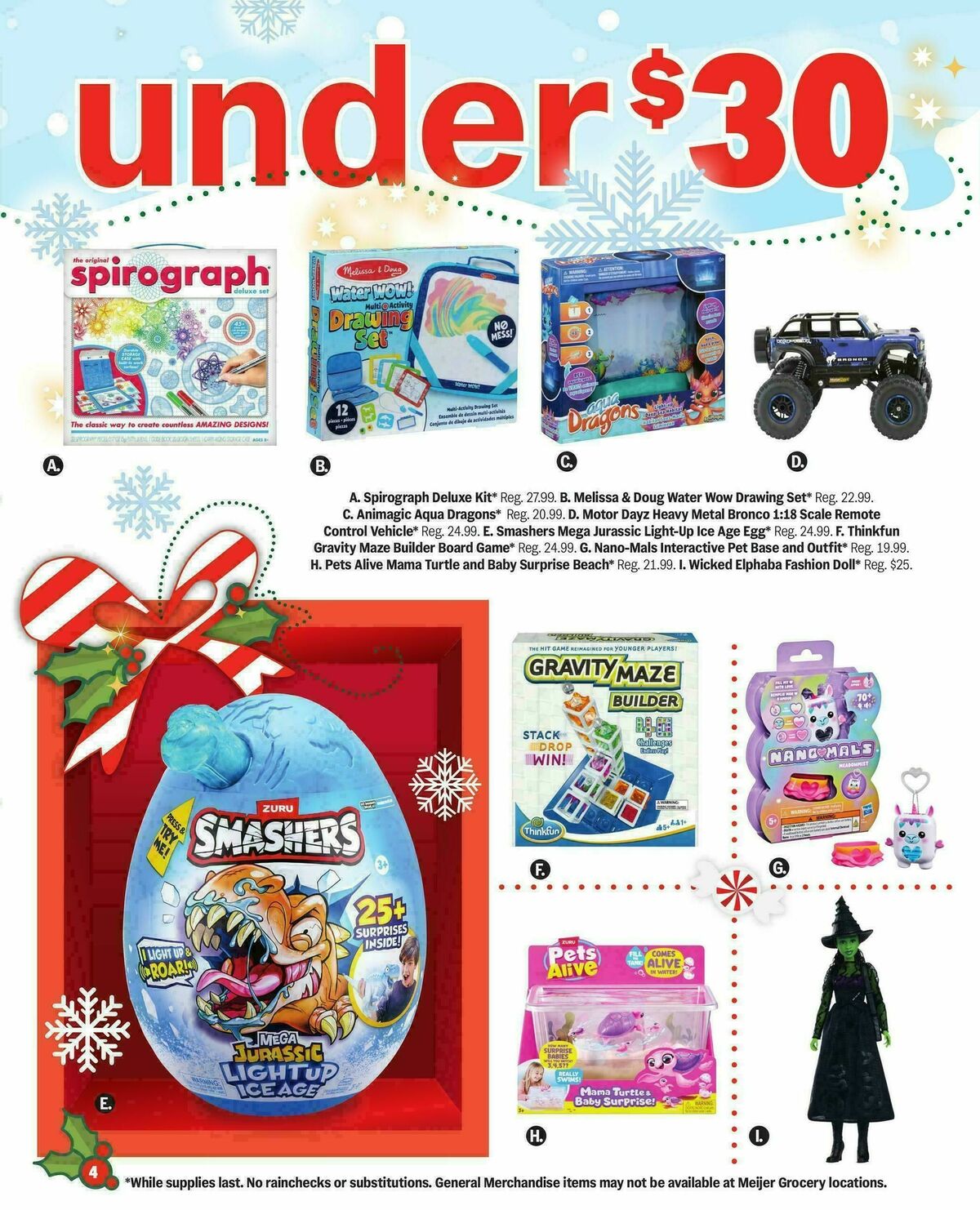 Meijer Holiday gift guide Weekly Ad from October 8
