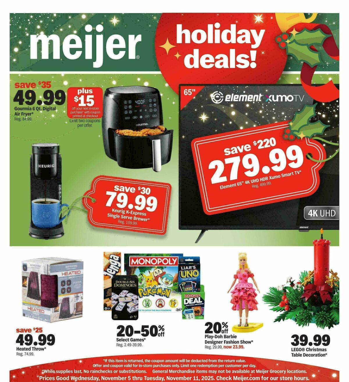 Meijer Holiday deals! Weekly Ad from November 5