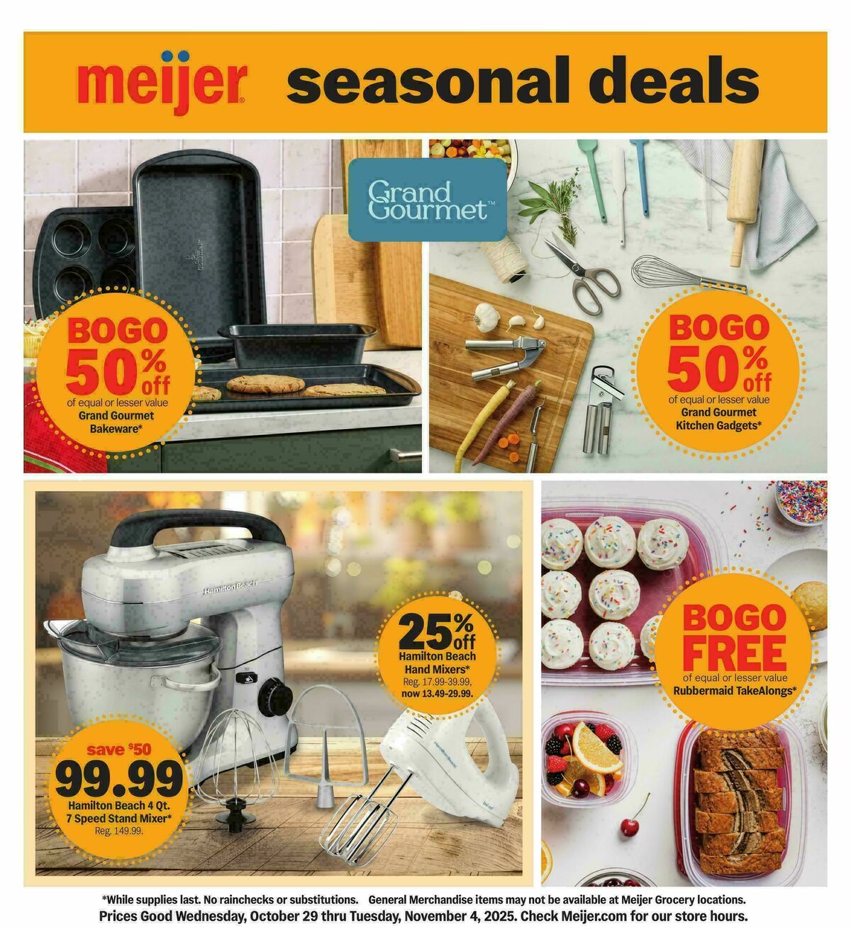 Meijer Seasonal deals Weekly Ad from October 29