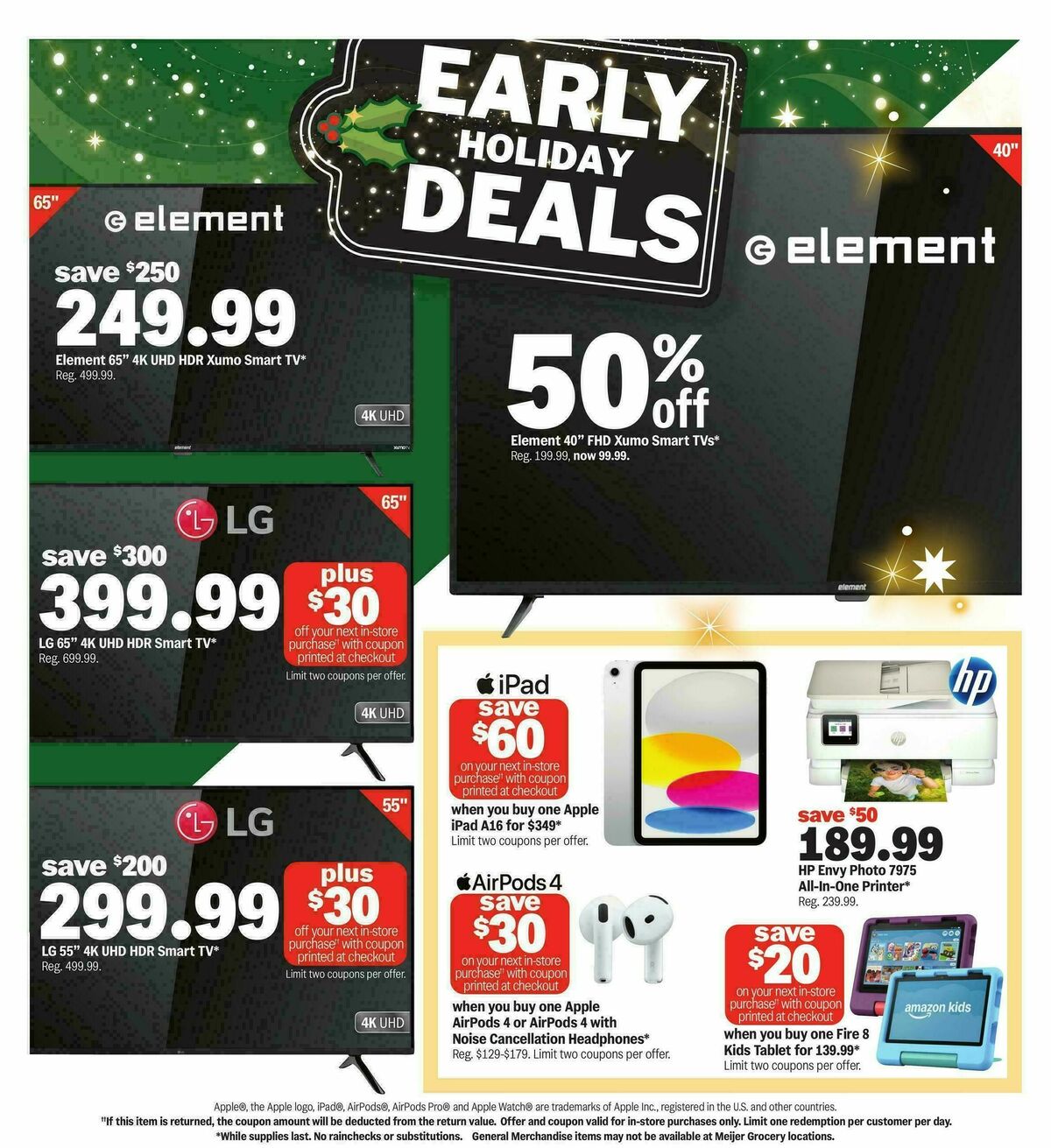 Meijer Seasonal deals Weekly Ad from October 29