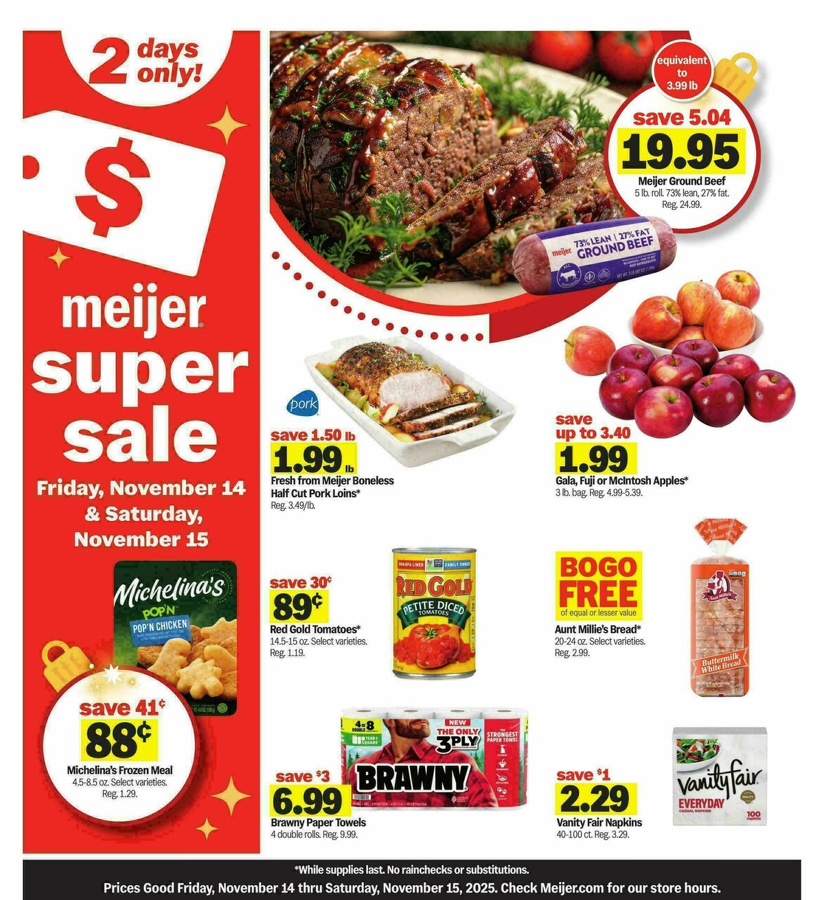 Meijer Super sale Weekly Ad from November 14