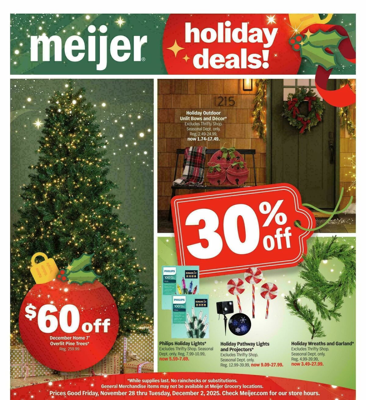 Meijer Holiday deals! Weekly Ad from November 28