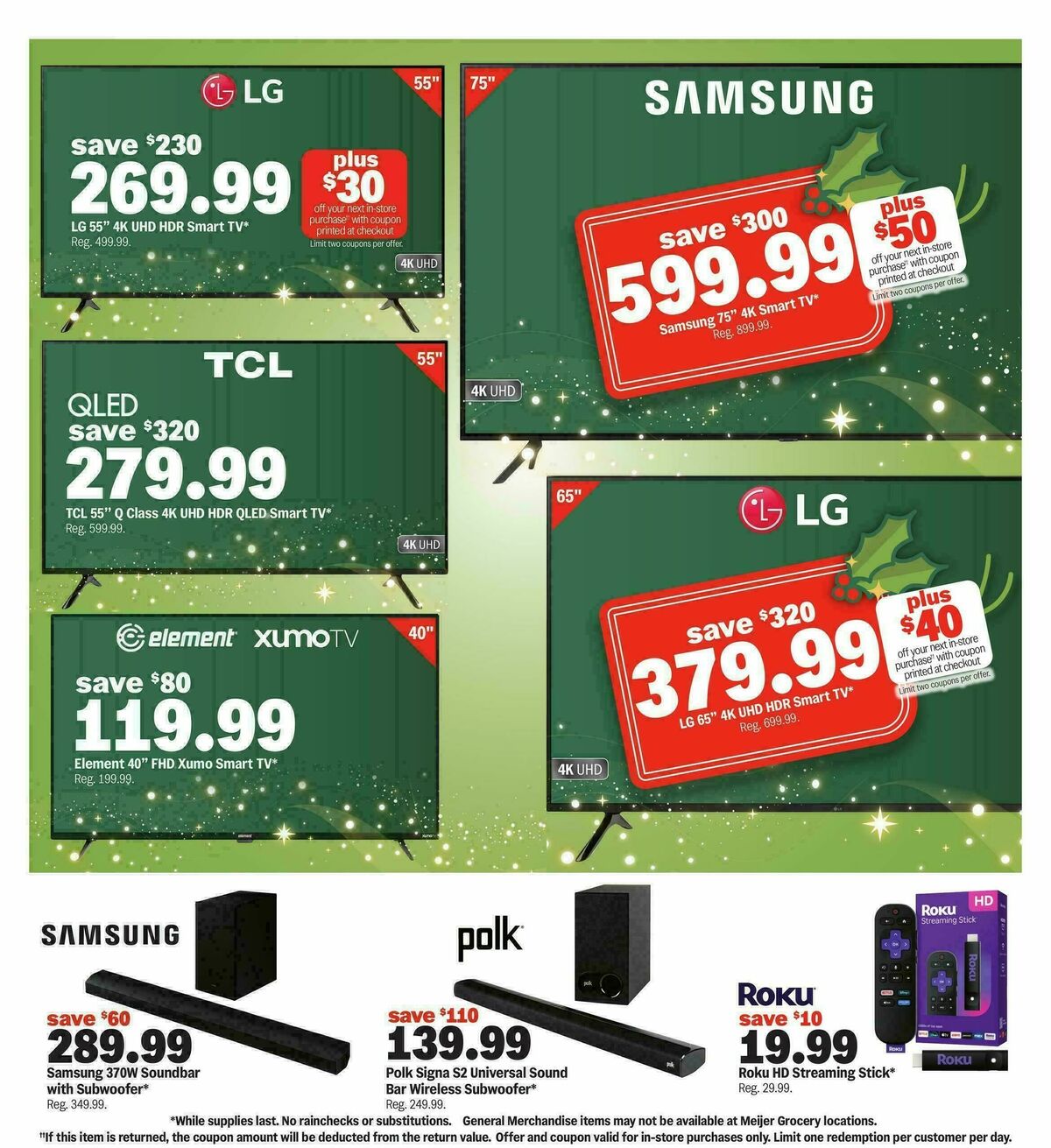 Meijer Holiday deals! Weekly Ad from December 10
