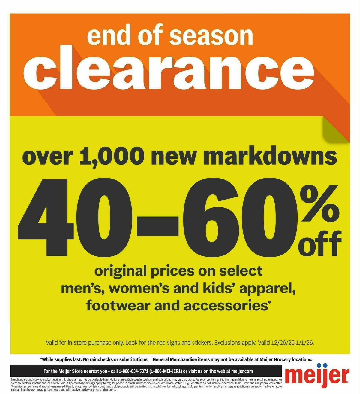 Meijer More deals across the store Weekly Ad from December 26
