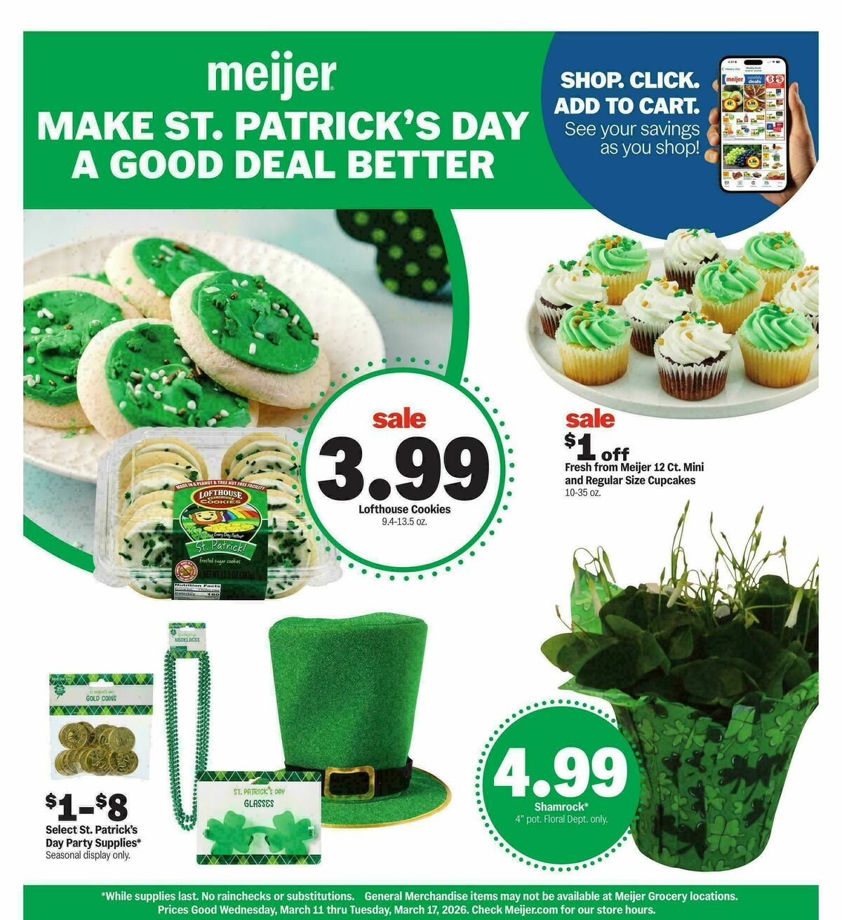 Meijer Make st.patrick's day a good deal better Weekly Ad from March 11