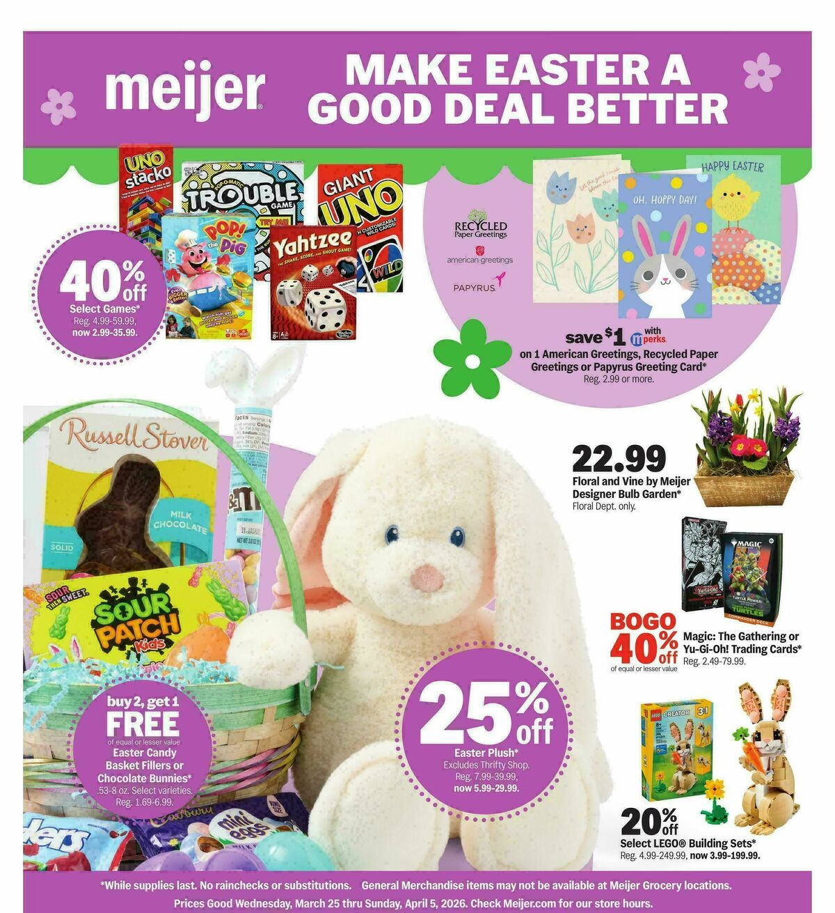 Meijer Make easter a good deal better Weekly Ad from March 25