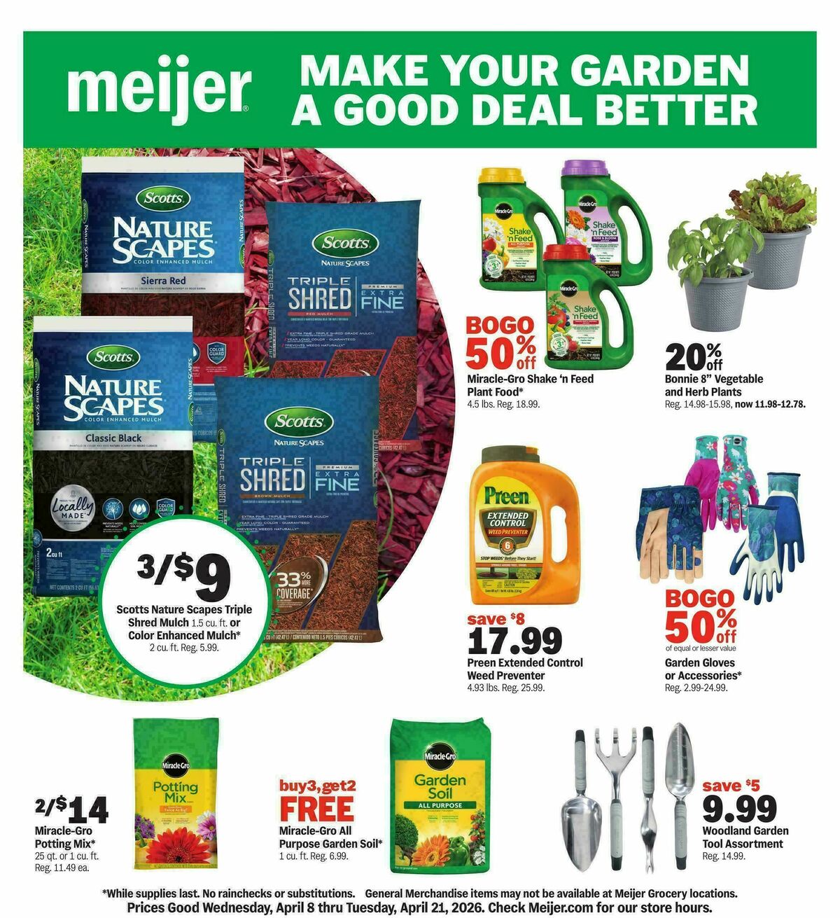 Meijer Make your garden a good deal better Weekly Ad from April 8