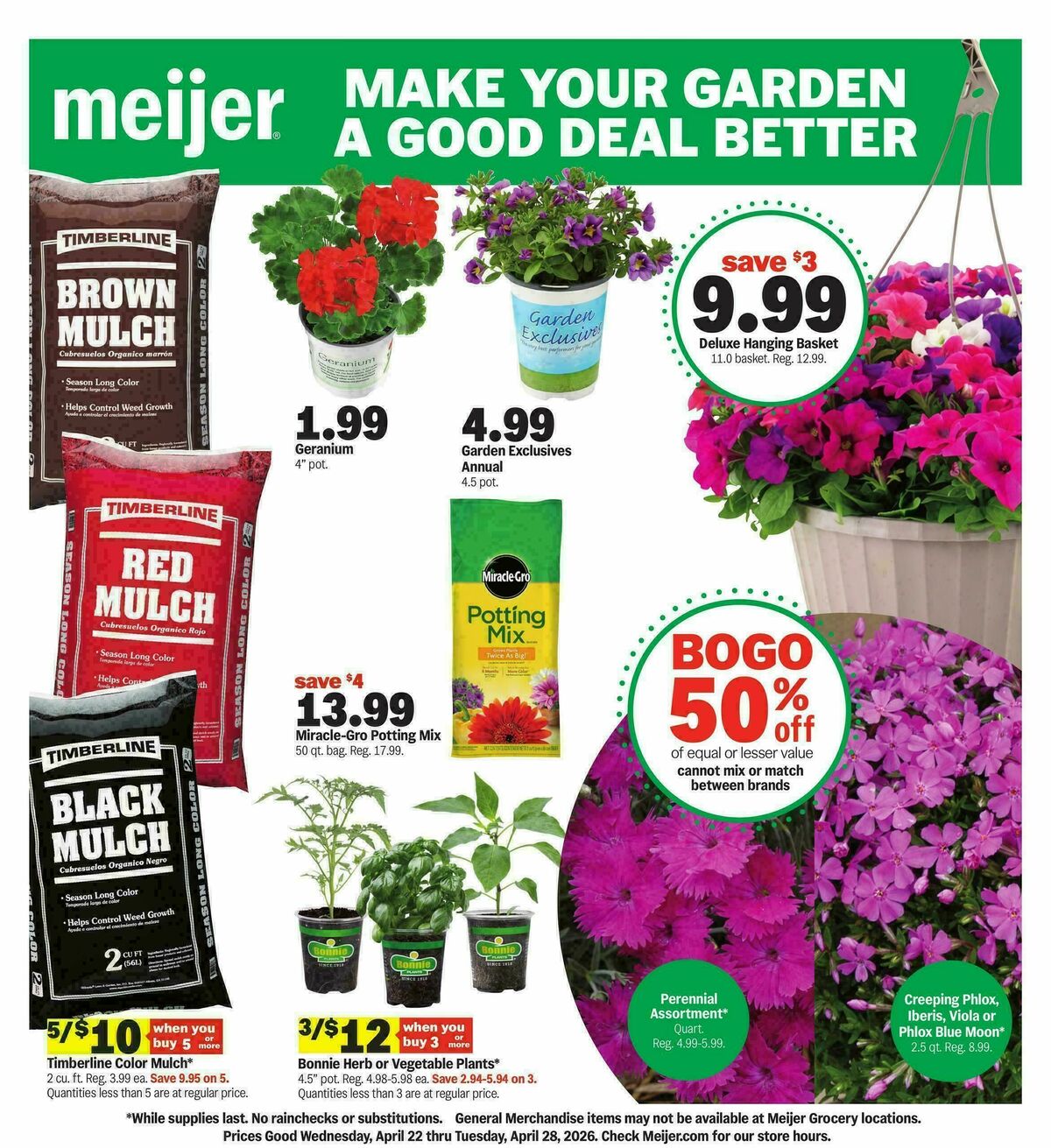 Meijer Make your garden a good deal better Weekly Ad from April 22