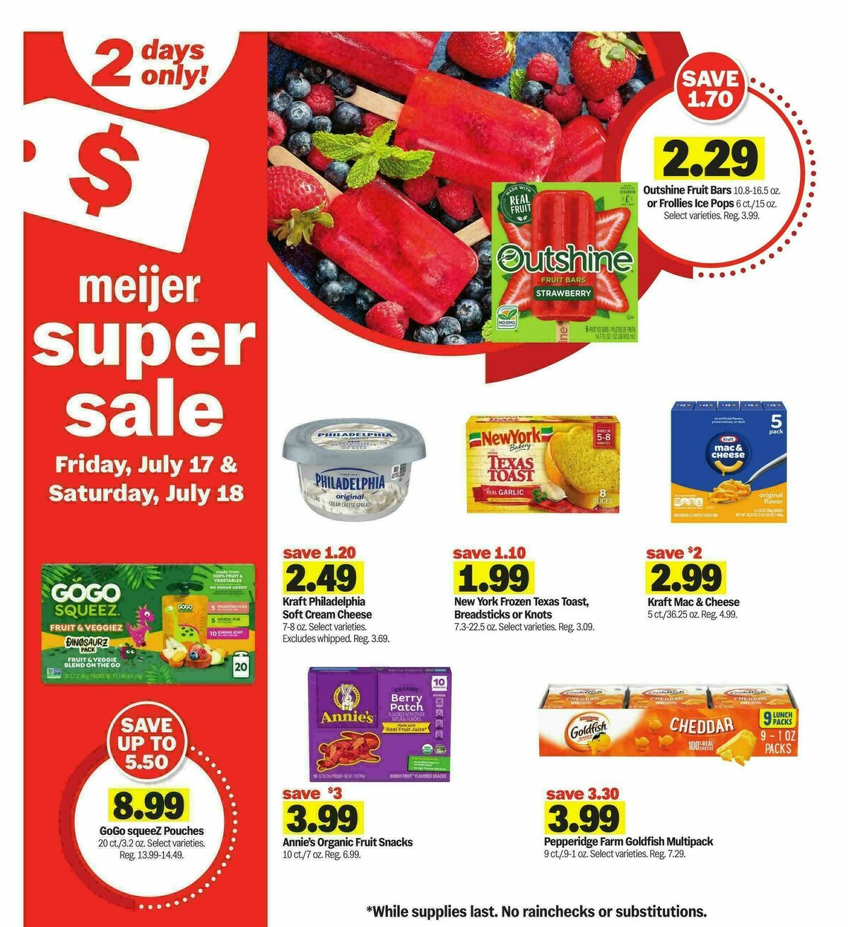 Meijer Super Sale Weekly Ad from July 17