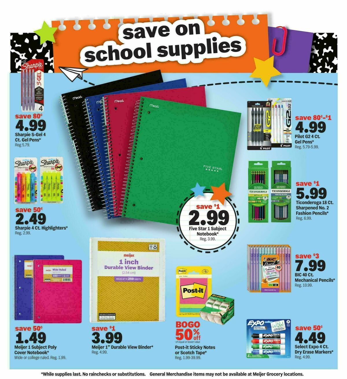 Meijer School deals under $1 Weekly Ad from July 29